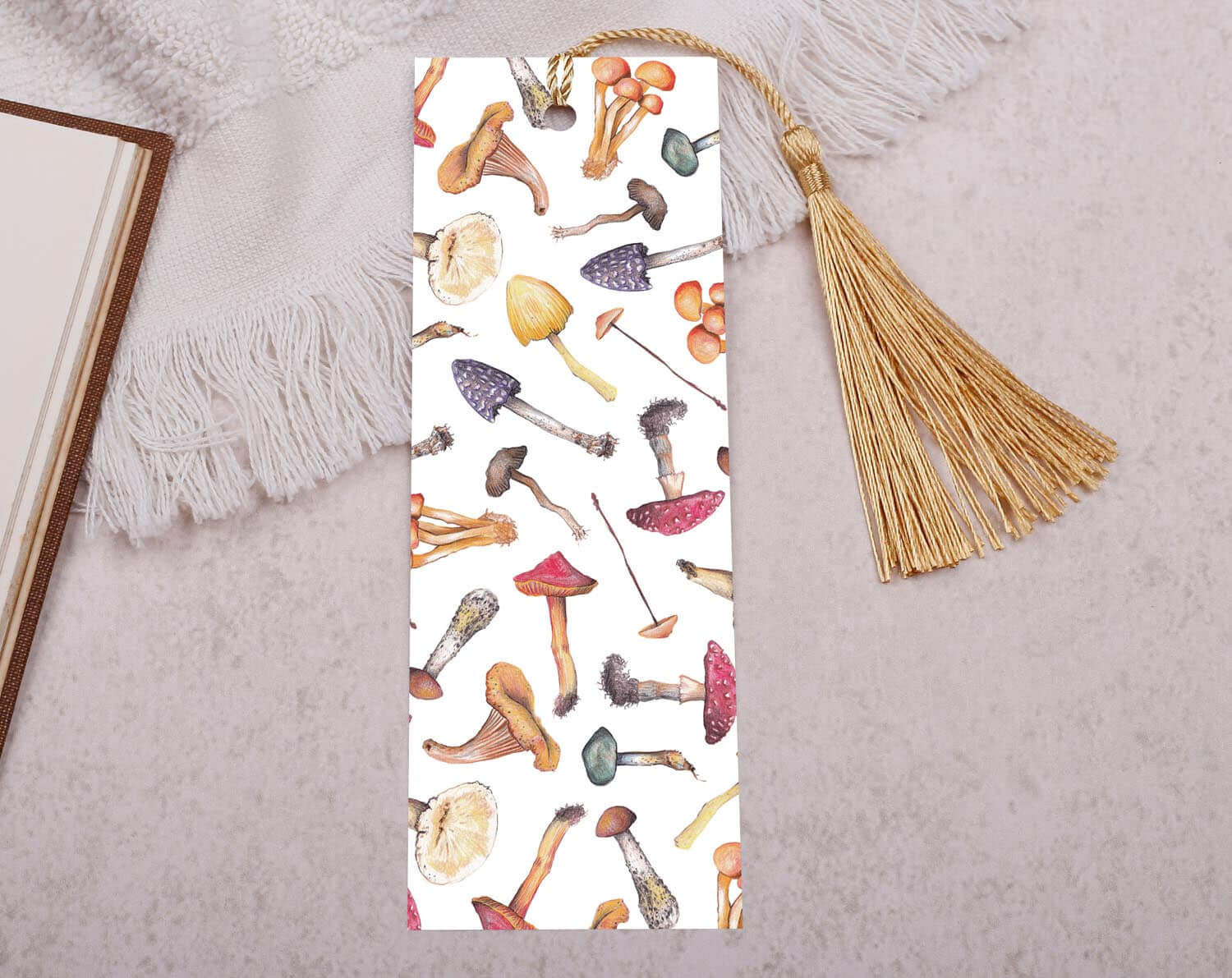 Mushroom Bookmark With Tassel. Bookmarks designed by Making Meadows