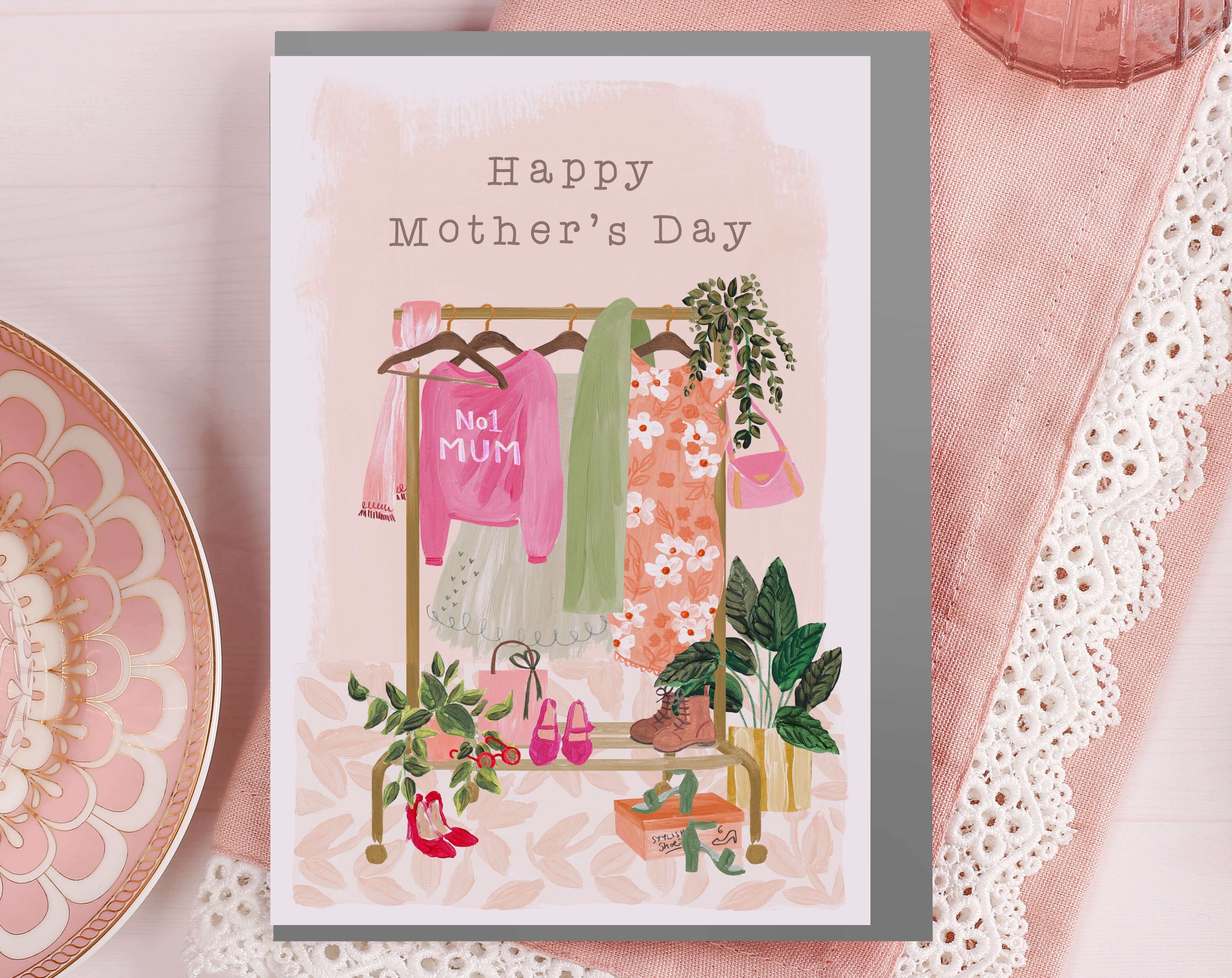 No 1 Mum Mother's Day Card. Greeting & Note Cards designed by Making Meadows