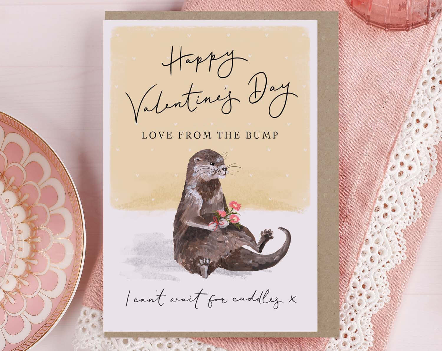 Otter Valentine Card From The Bump. Greeting & Note Cards designed by Making Meadows