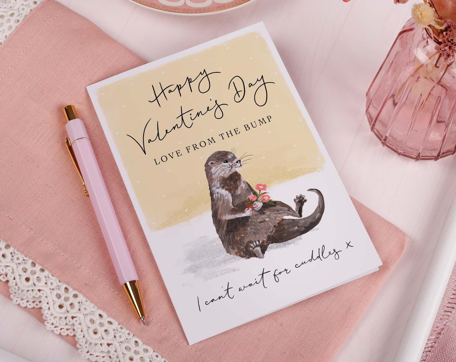 Otter Valentine Card From The Bump. Greeting & Note Cards designed by Making Meadows