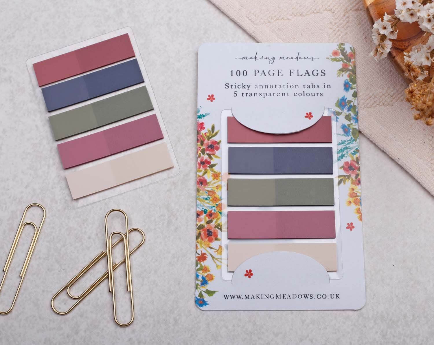 Blue Annotation Book Page Flags