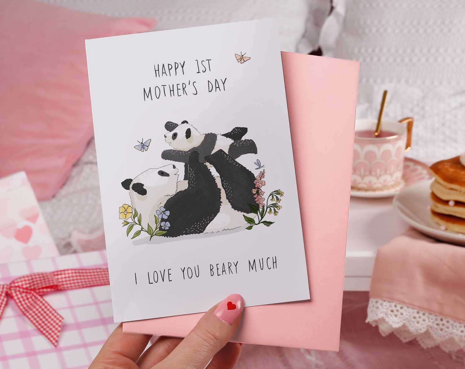 Panda 1st Mother's Day Card. Greeting & Note Cards designed by Making Meadows