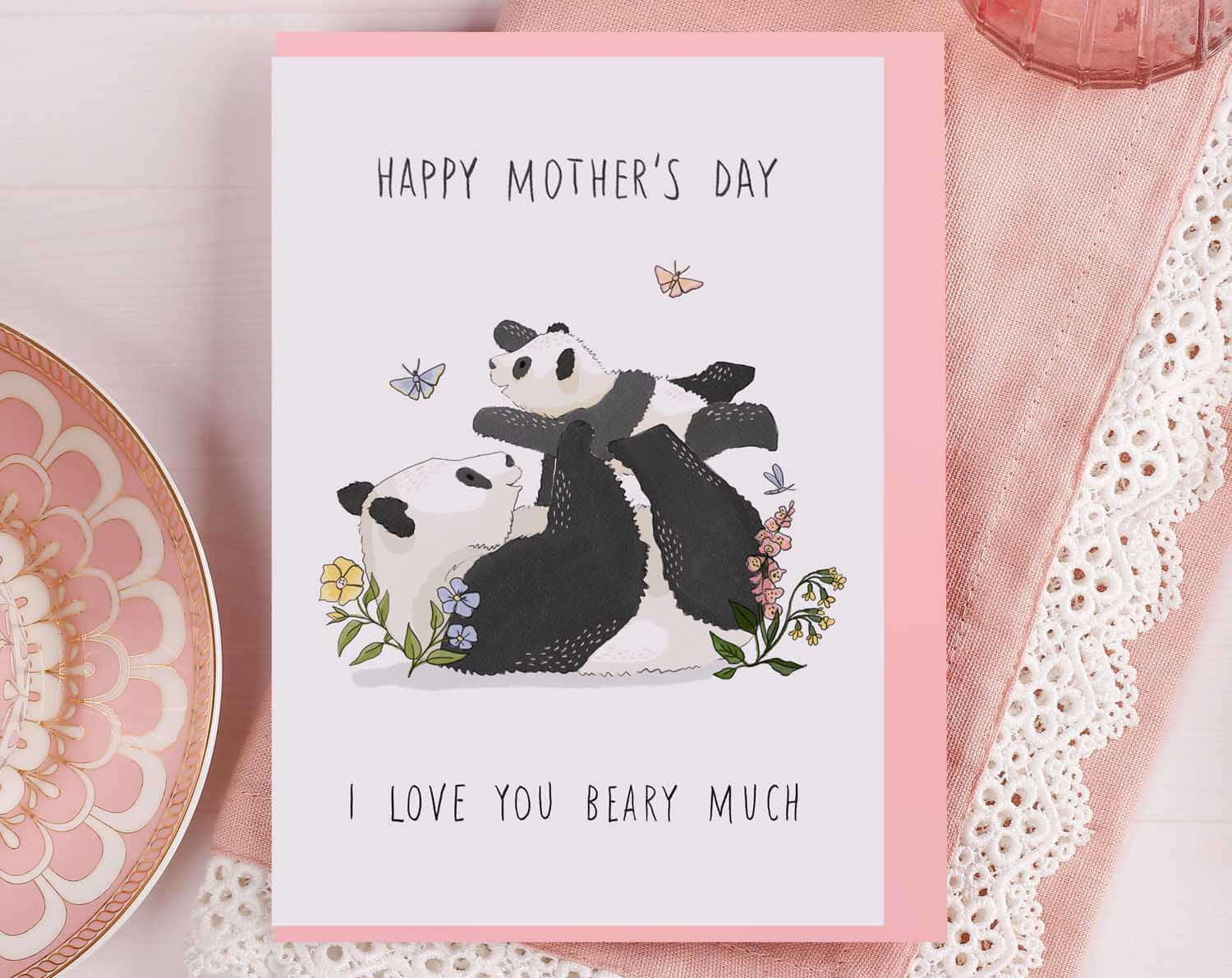 Panda Mother's Day Card. Greeting & Note Cards designed by Making Meadows
