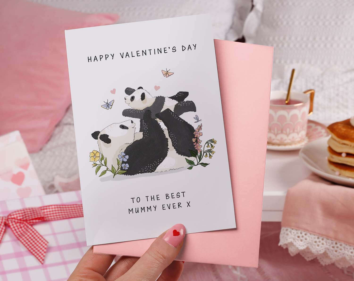 Panda Valentines Card For Mummy