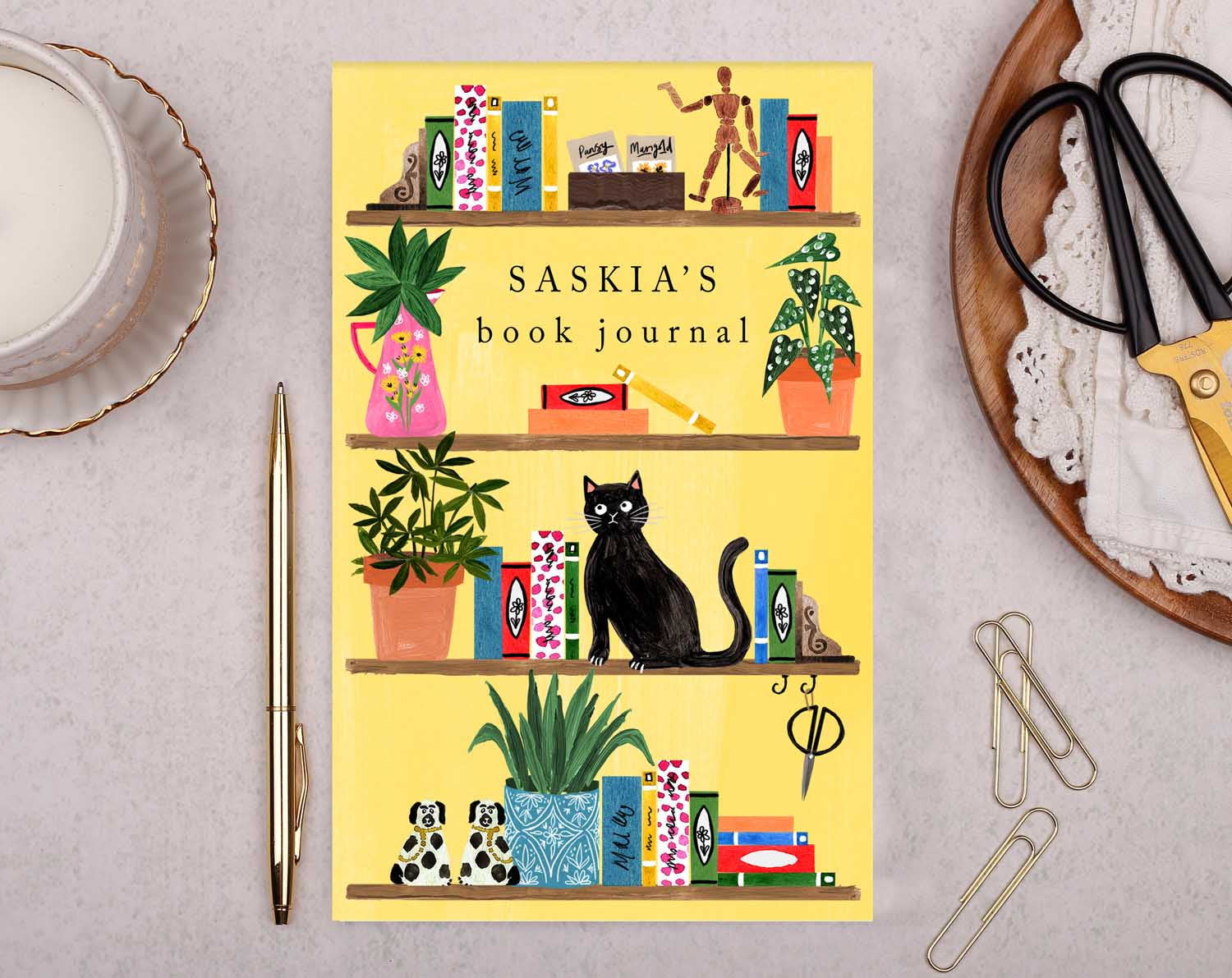 Personalised Cat Book Journal. Notebooks & Notepads designed by Making Meadows