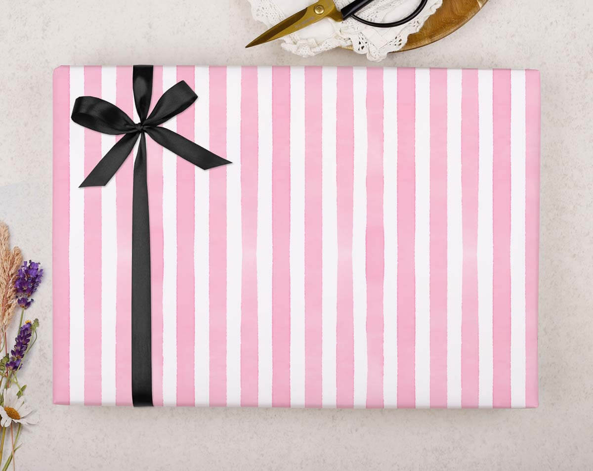 Pink Stripe Wrapping Paper