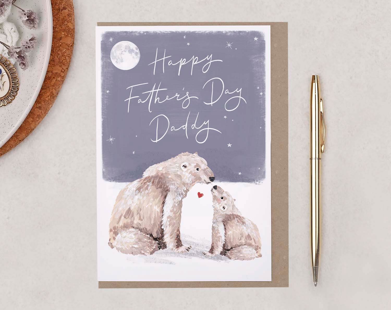 Polar Bear Father's Day Card For Daddy. Greeting & Note Cards designed by Making Meadows