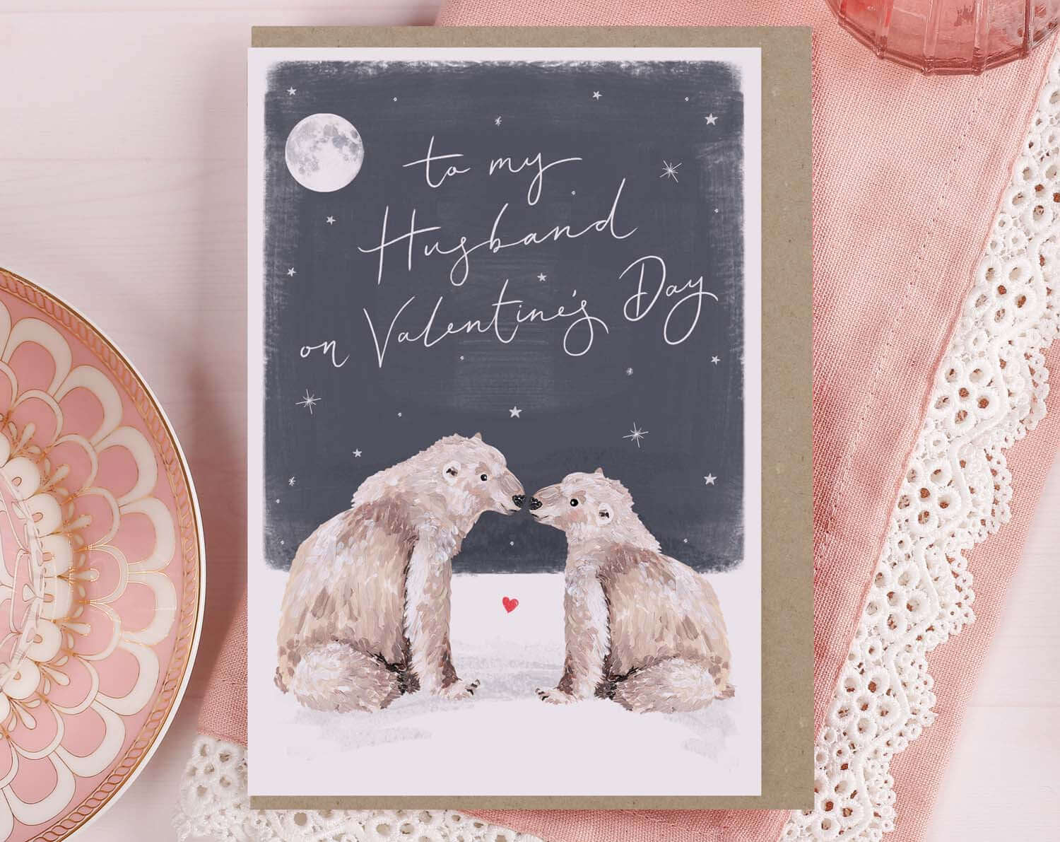 Polar Bear Husband Valentine Card. Greeting & Note Cards designed by Making Meadows