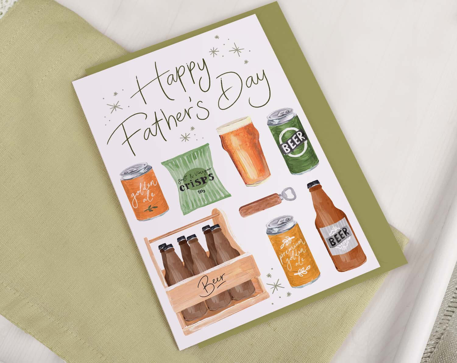 Pub Beer Father's Day Card. Greeting & Note Cards designed by Making Meadows