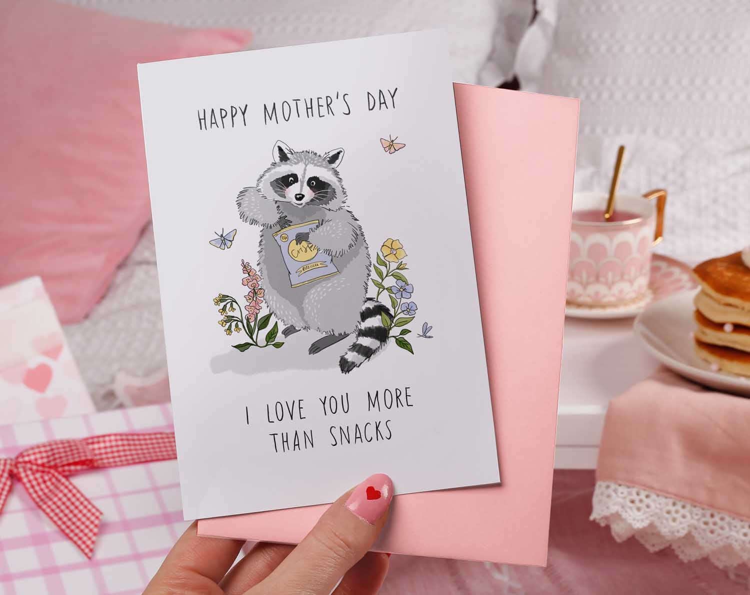 Raccoon Mother's Day Card. Greeting & Note Cards designed by Making Meadows