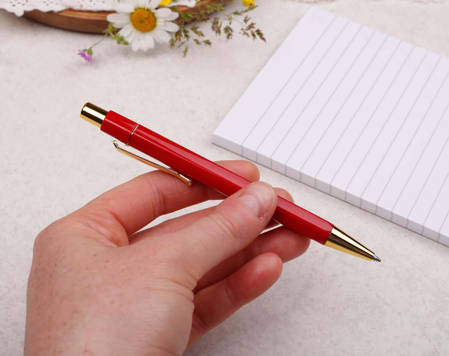 Red & Gold Ballpoint Pen. Pens designed by Making Meadows