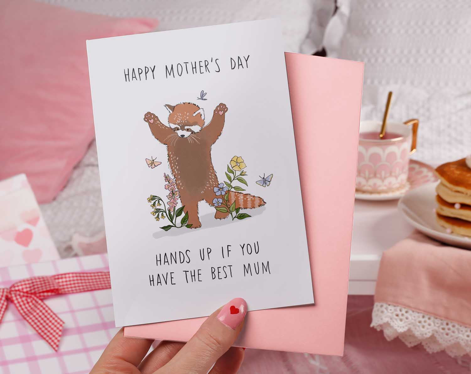 Red Panda Mother's Day Card. Greeting & Note Cards designed by Making Meadows