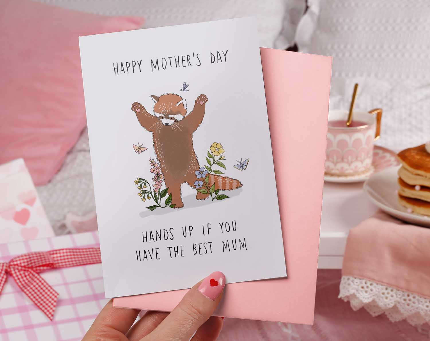 Red Panda Mother's Day Card. Greeting & Note Cards designed by Making Meadows