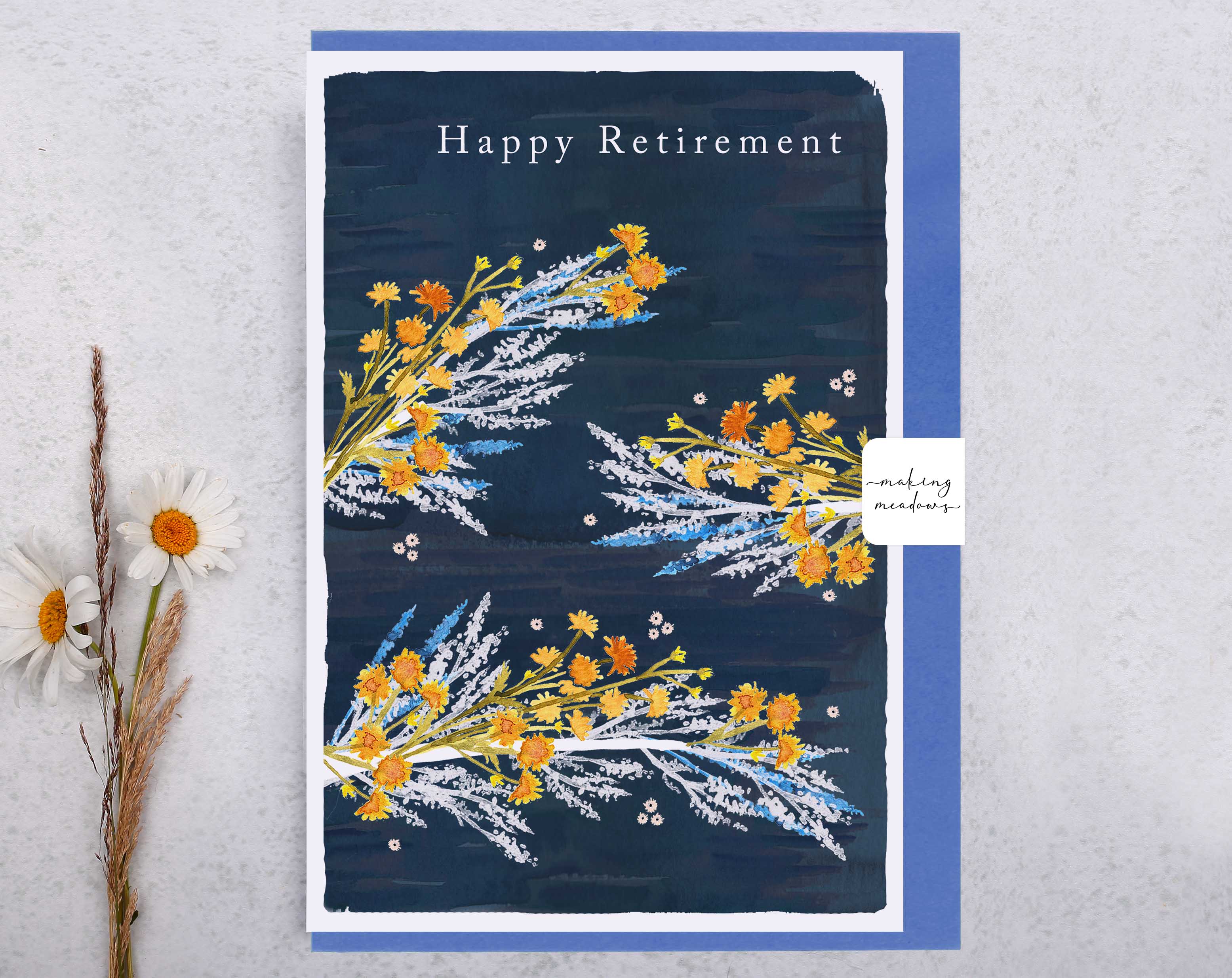 River Wey Happy Retirement Card. Greeting & Note Cards designed by Making Meadows