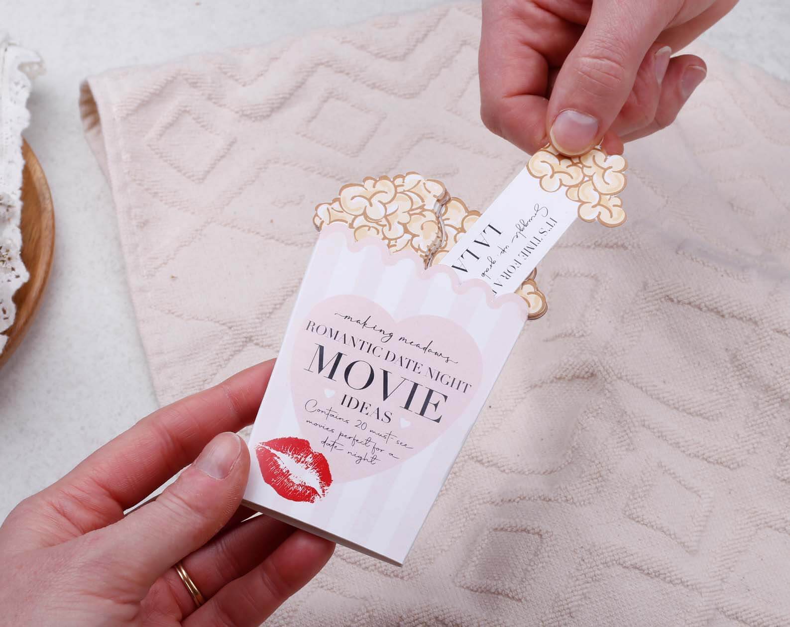 Romantic Movie Date Night Idea Cards. Stationery designed by Making Meadows