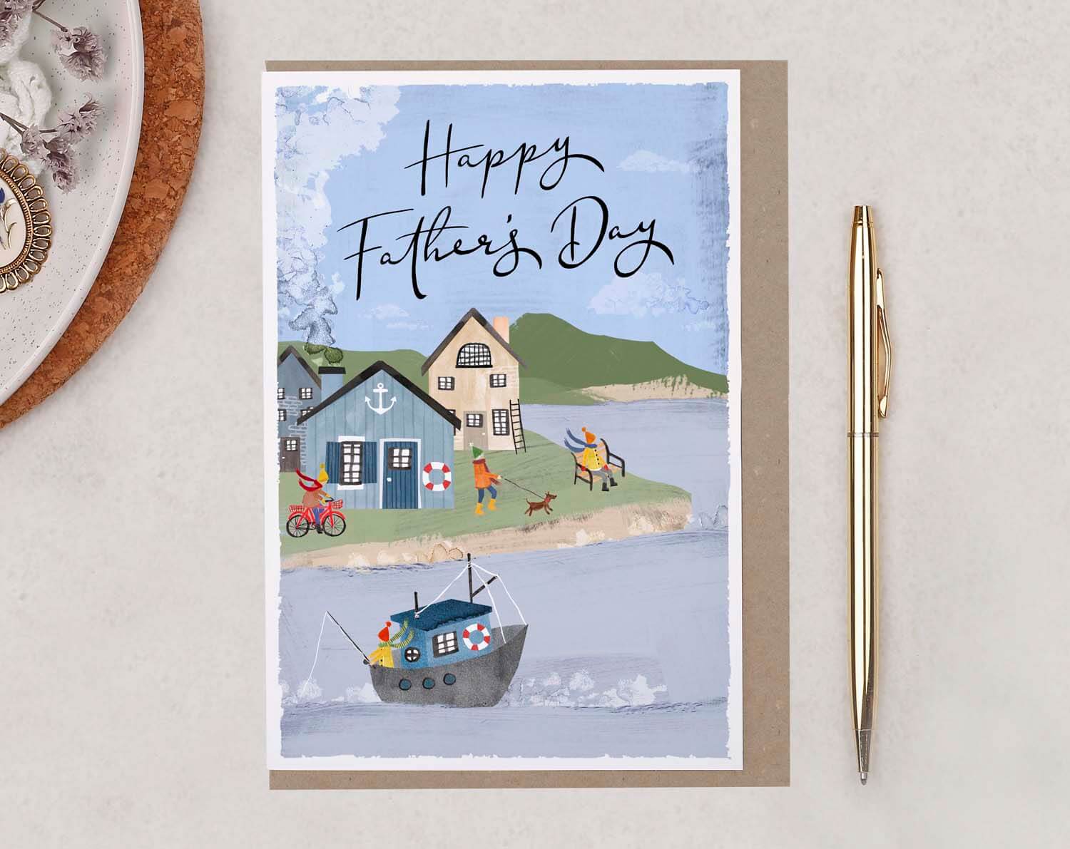 Seaside Father's Day Card. Greeting & Note Cards designed by Making Meadows