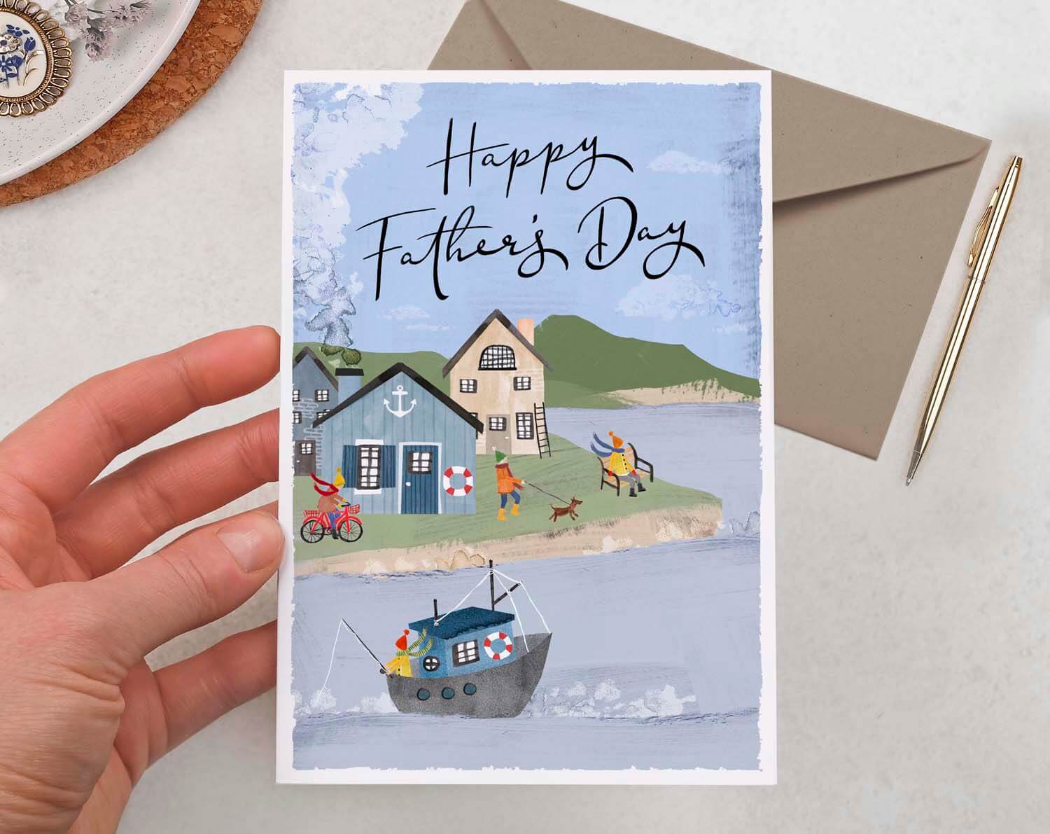 Seaside Father's Day Card. Greeting & Note Cards designed by Making Meadows
