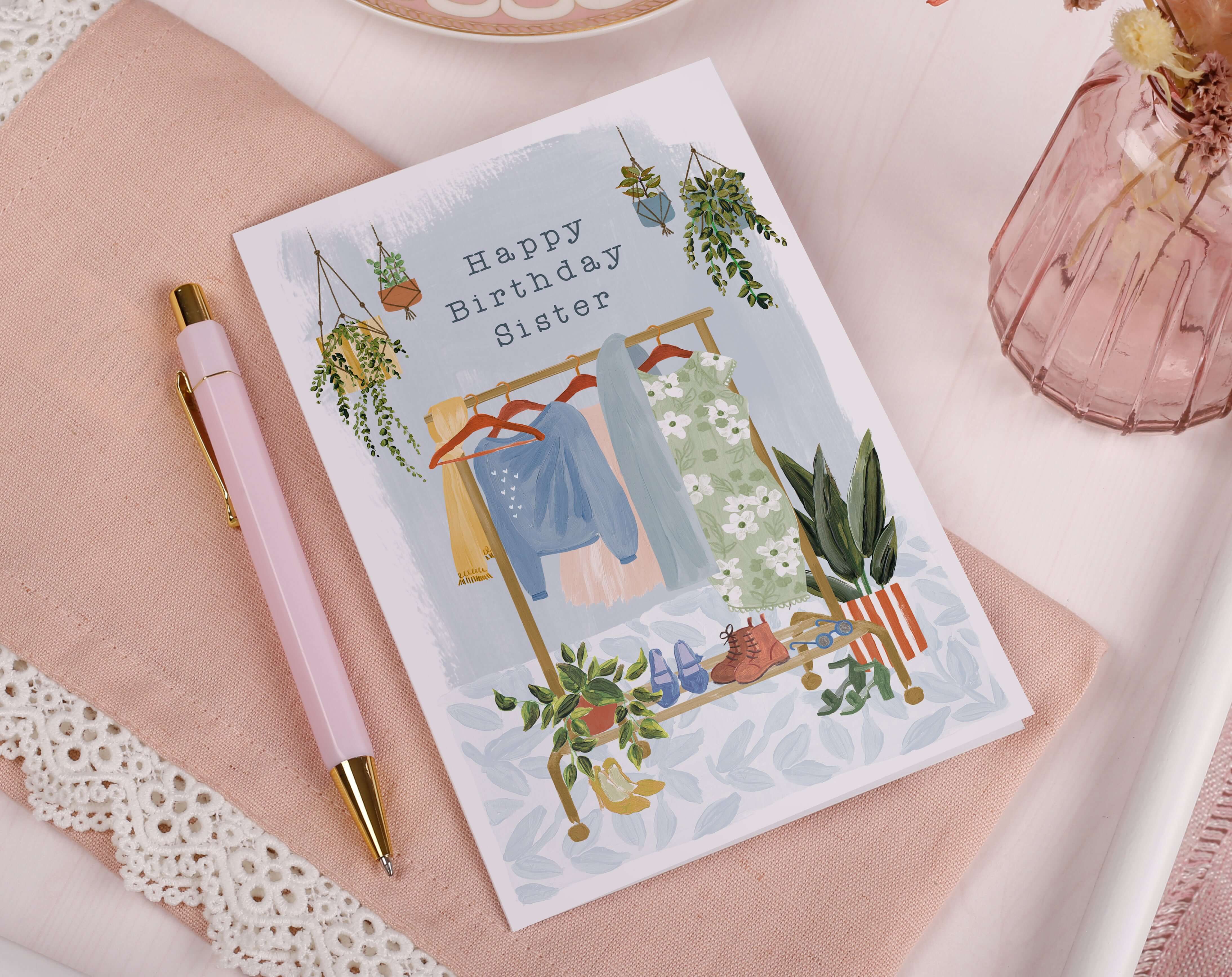 Sister Happy Birthday Card. Greeting & Note Cards designed by Making Meadows