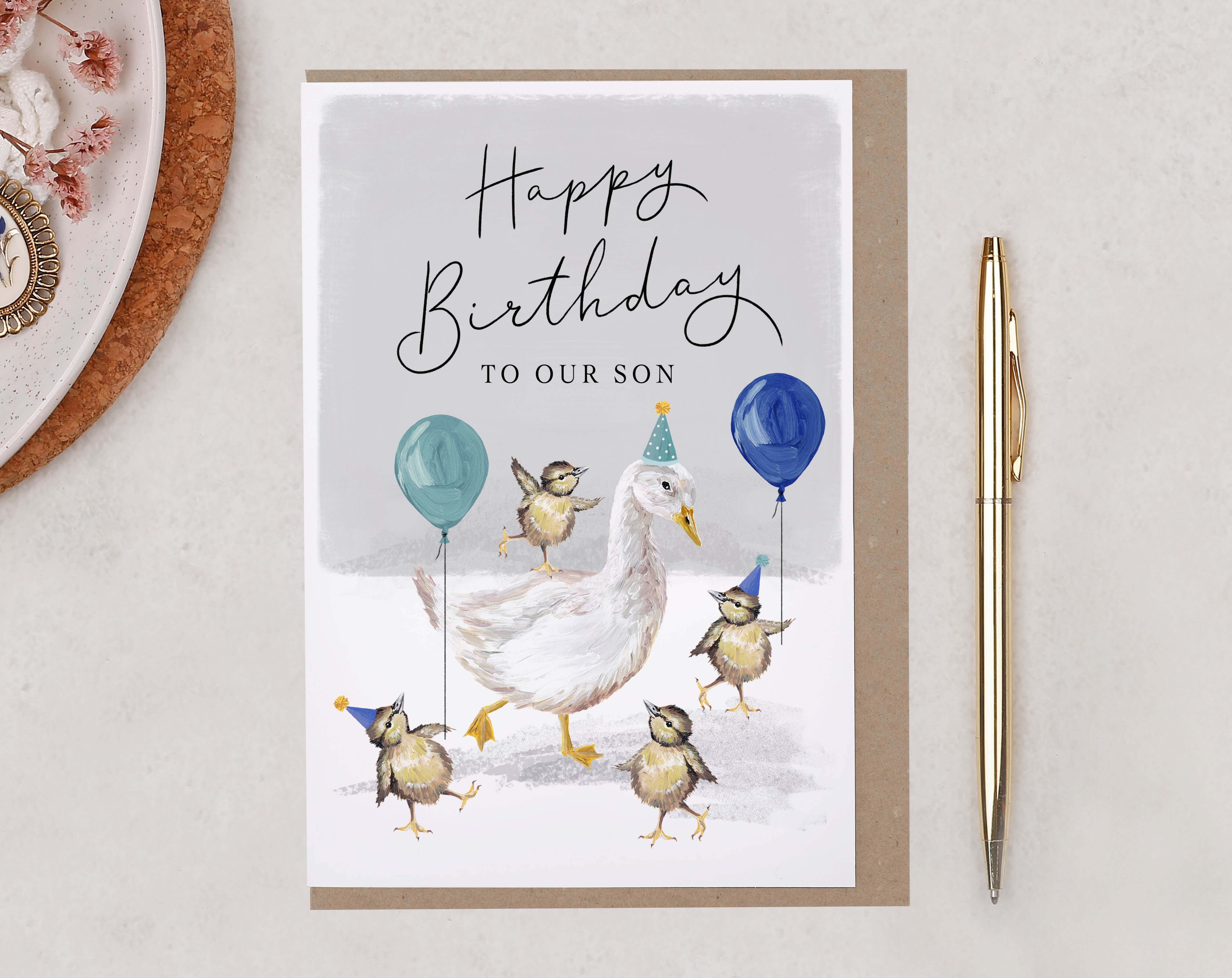 Son Happy Birthday Card. Greeting & Note Cards designed by Making Meadows