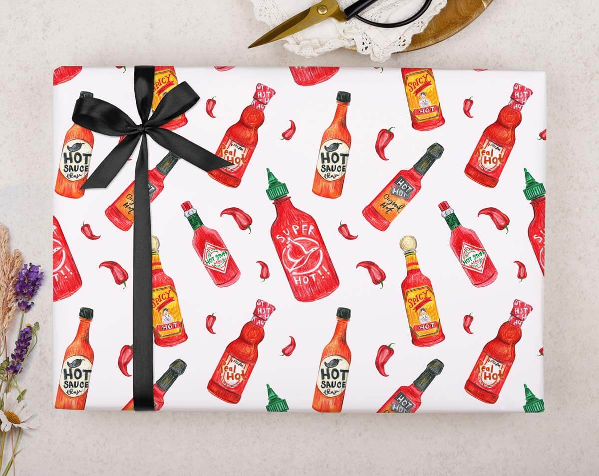 Spicy Hot Sauce Wrapping Paper