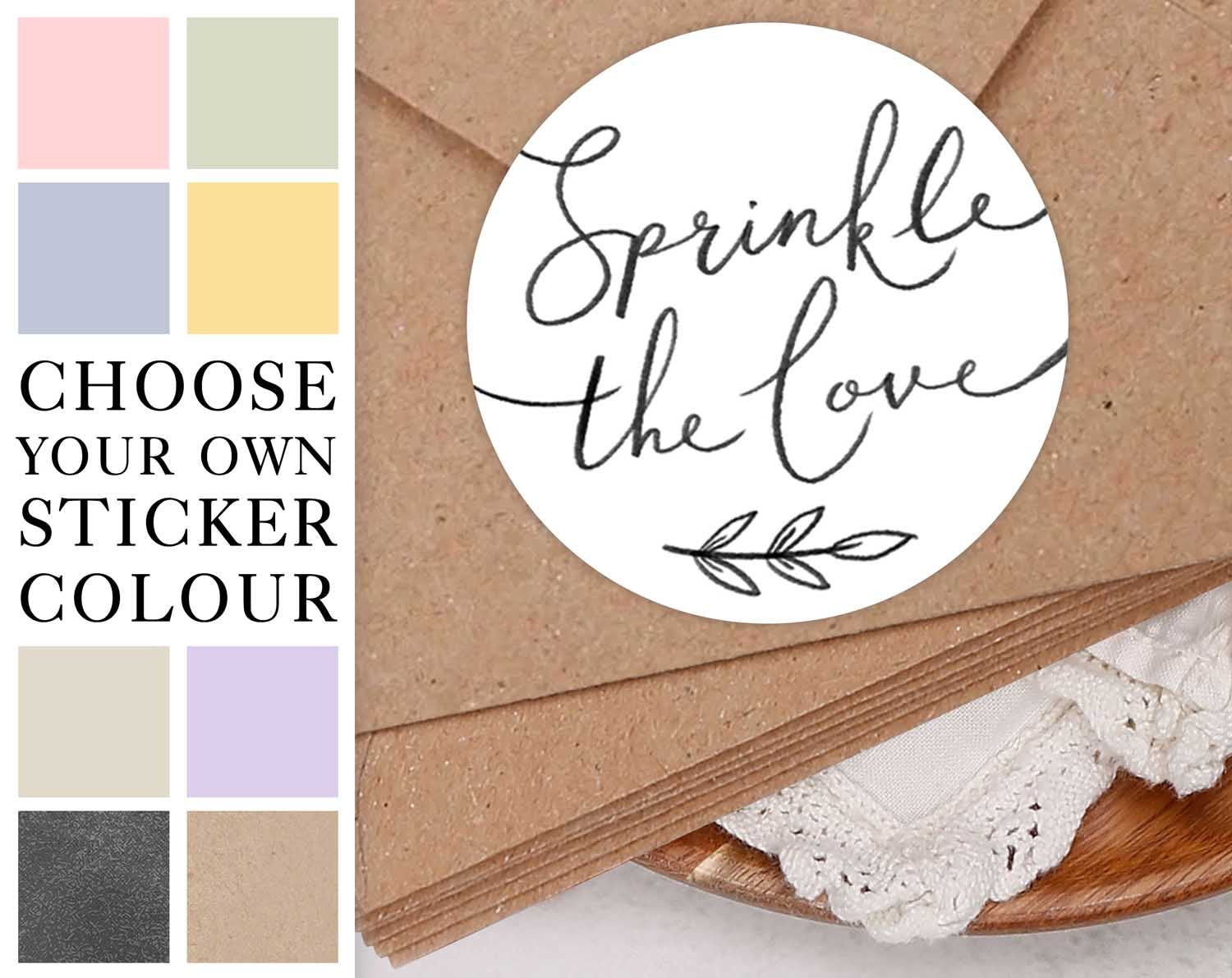Sprinkle The Love Confetti Sticker Sheet. Decorative Stickers designed by Making Meadows