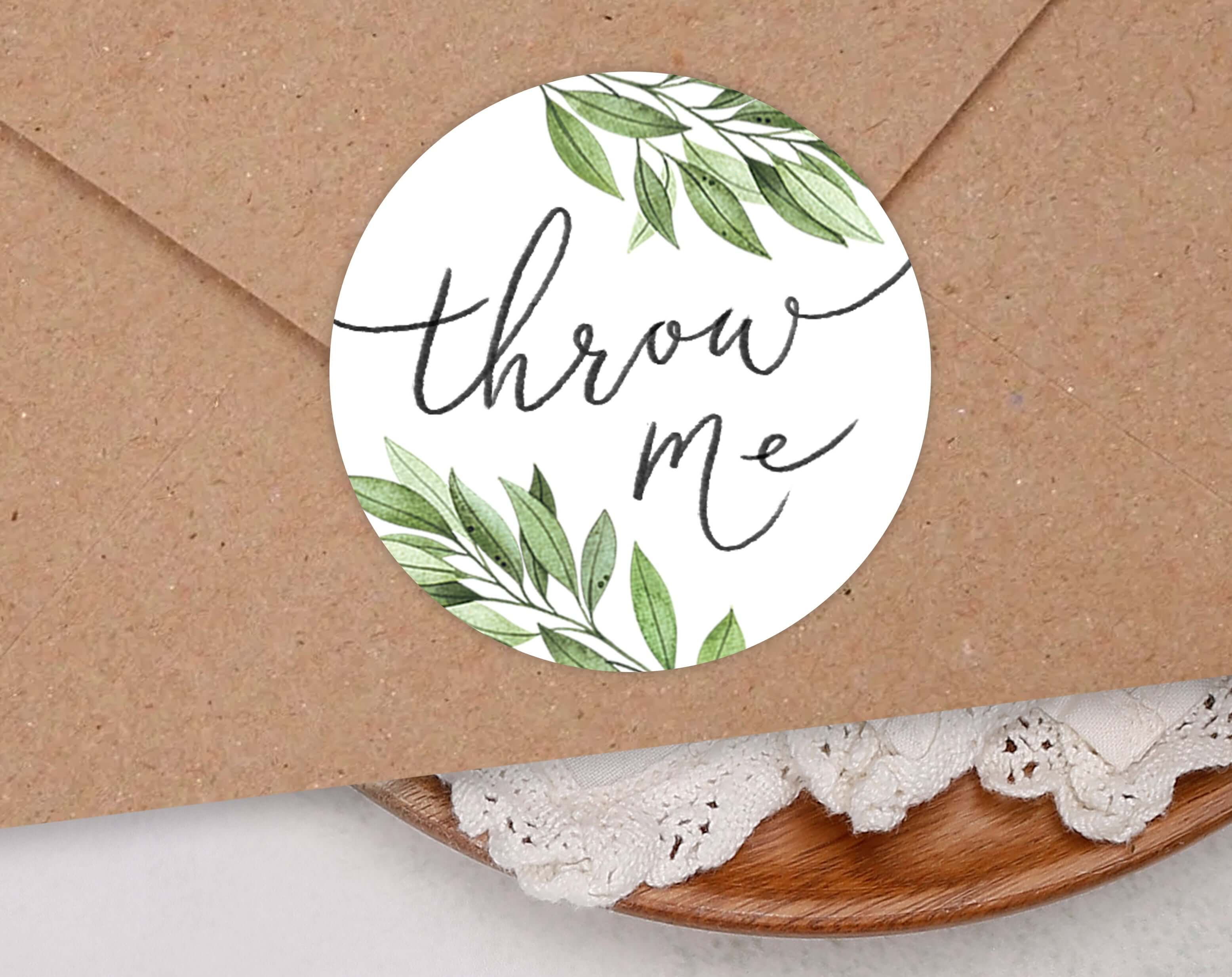 'Throw Me' Botanical Confetti Sticker Sheet. Decorative Stickers designed by Making Meadows