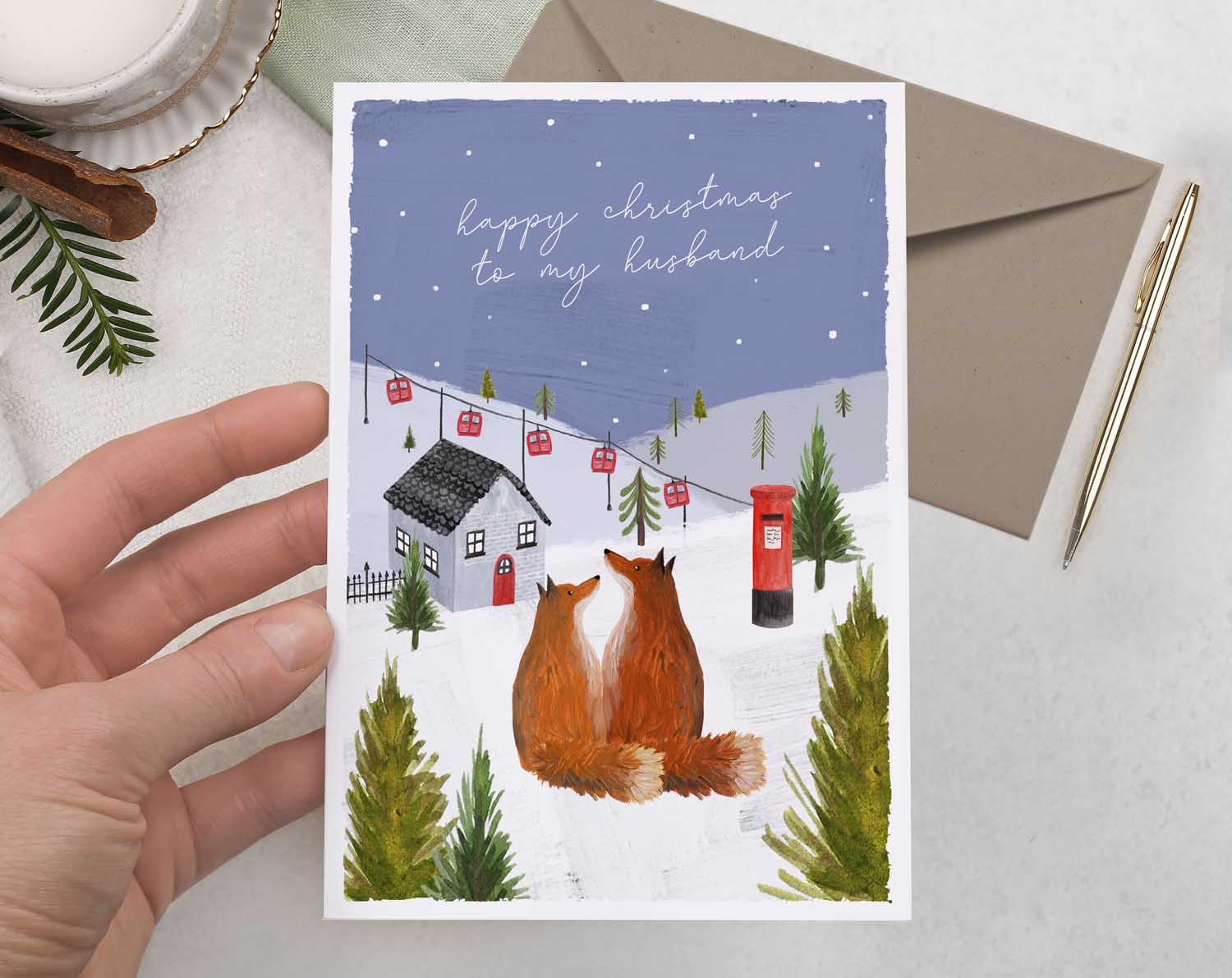 To My Husband Christmas Card. Greeting & Note Cards designed by Making Meadows