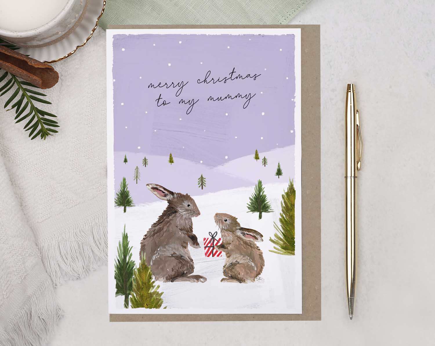 To My Mummy Merry Christmas Card. Greeting & Note Cards designed by Making Meadows