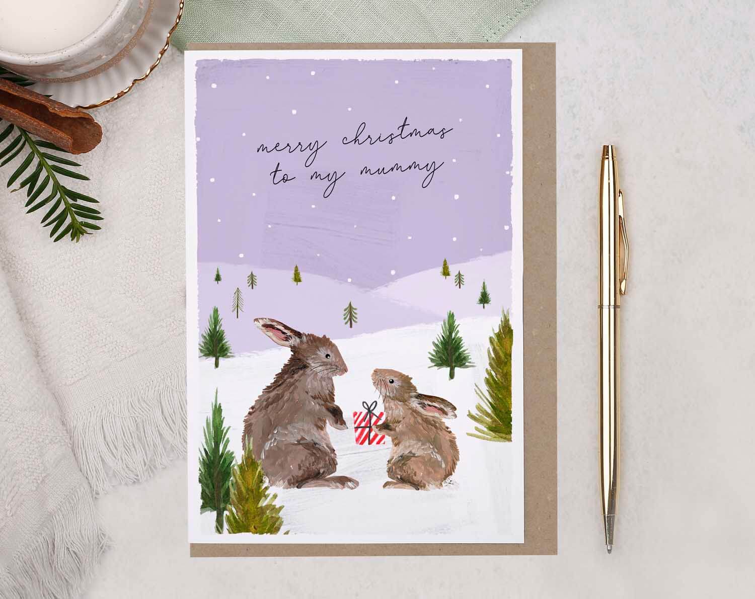 To My Mummy Merry Christmas Card. Greeting & Note Cards designed by Making Meadows