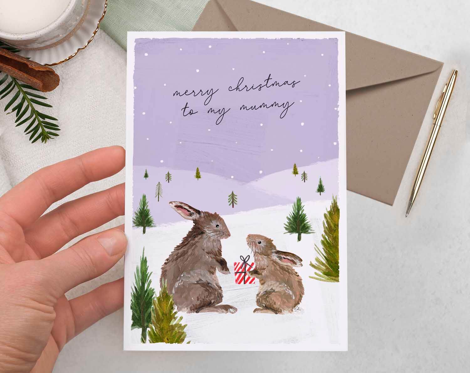 To My Mummy Merry Christmas Card. Greeting & Note Cards designed by Making Meadows