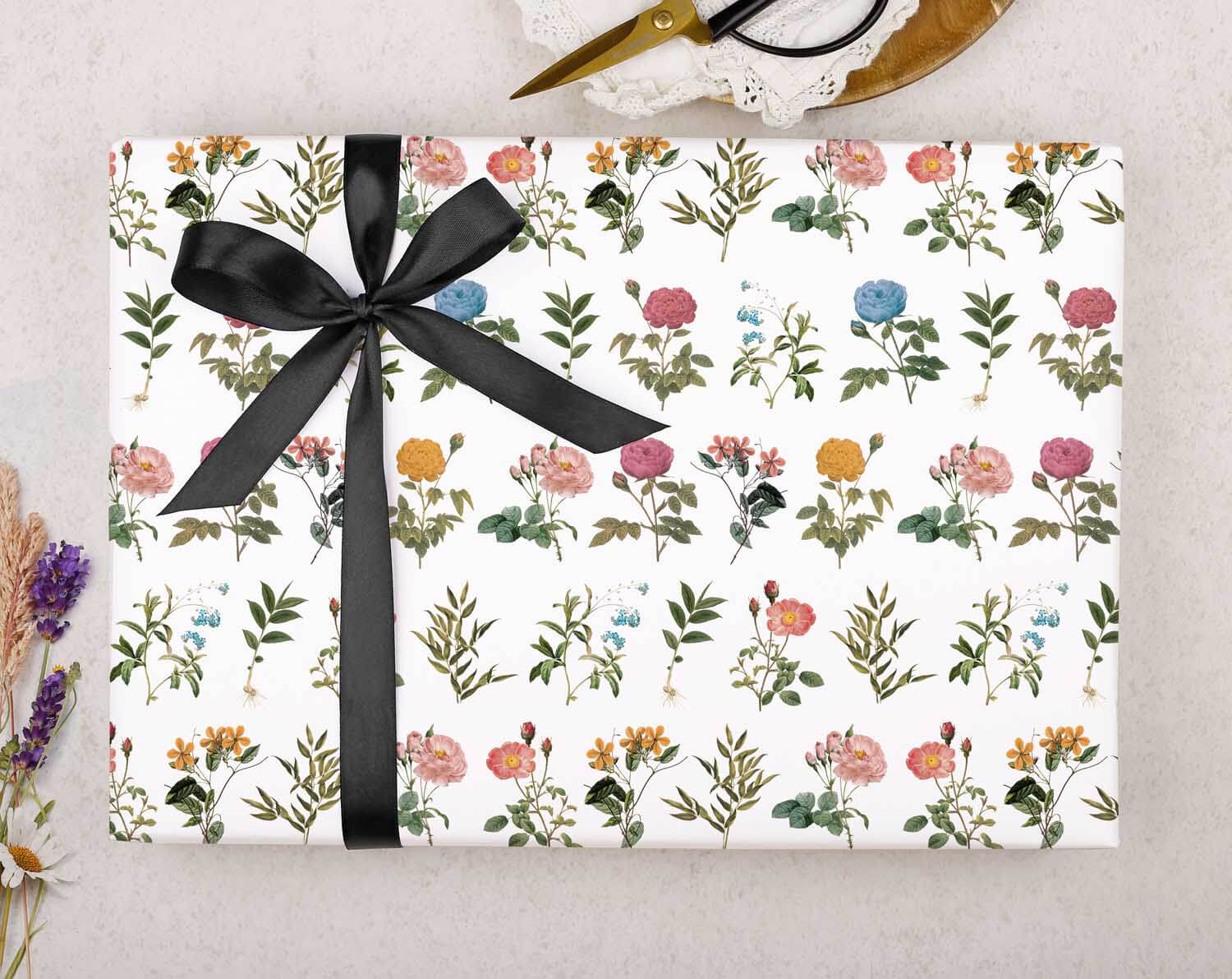 Traditional Floral Wrapping Paper. Wrapping Paper designed by Making Meadows