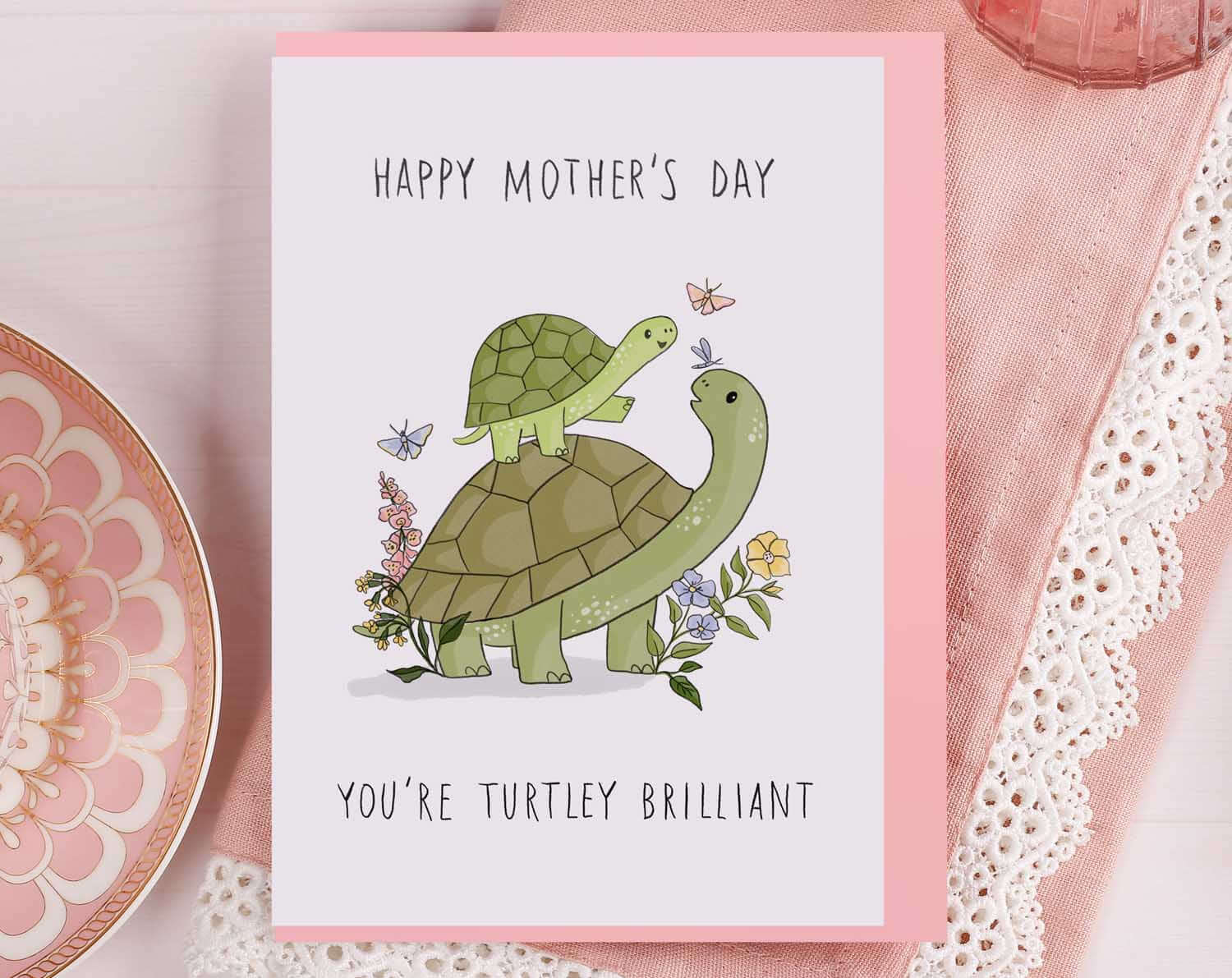 Turtle Mother's Day Card. Greeting & Note Cards designed by Making Meadows