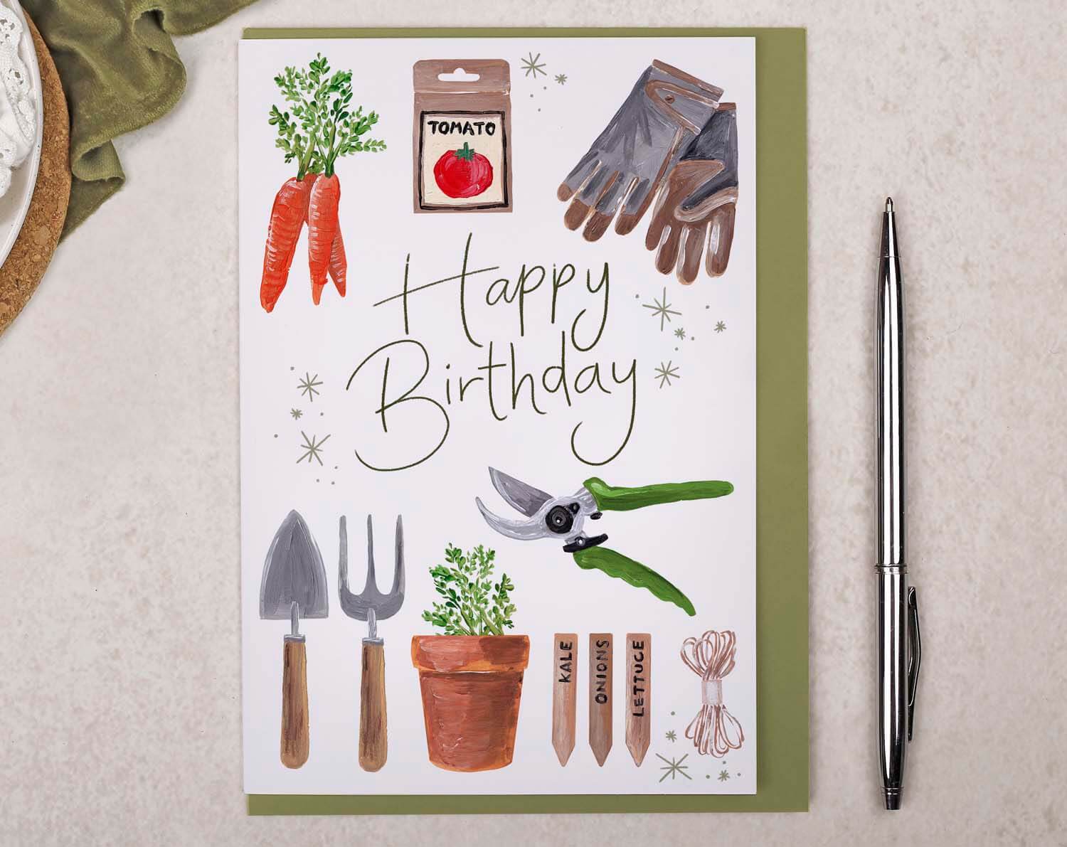 Vegetable Patch Birthday Card. Greeting & Note Cards designed by Making Meadows