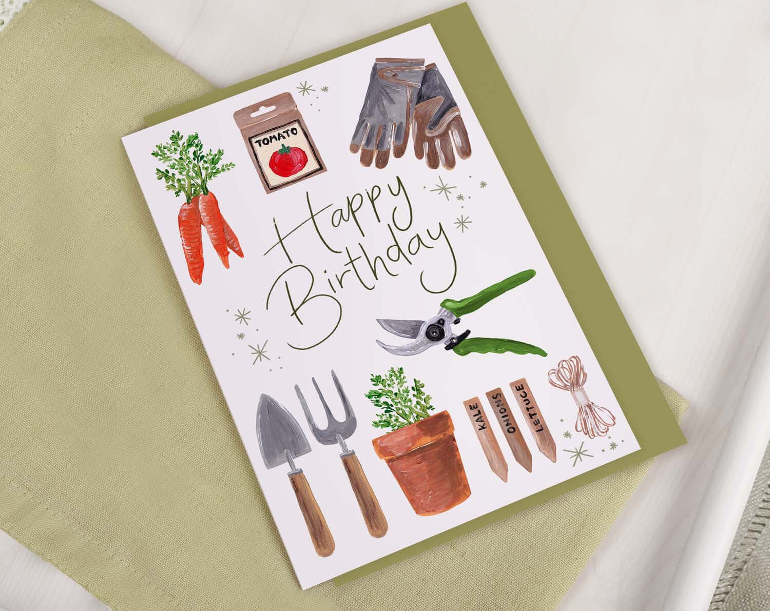 Vegetable Patch Birthday Card. Greeting & Note Cards designed by Making Meadows