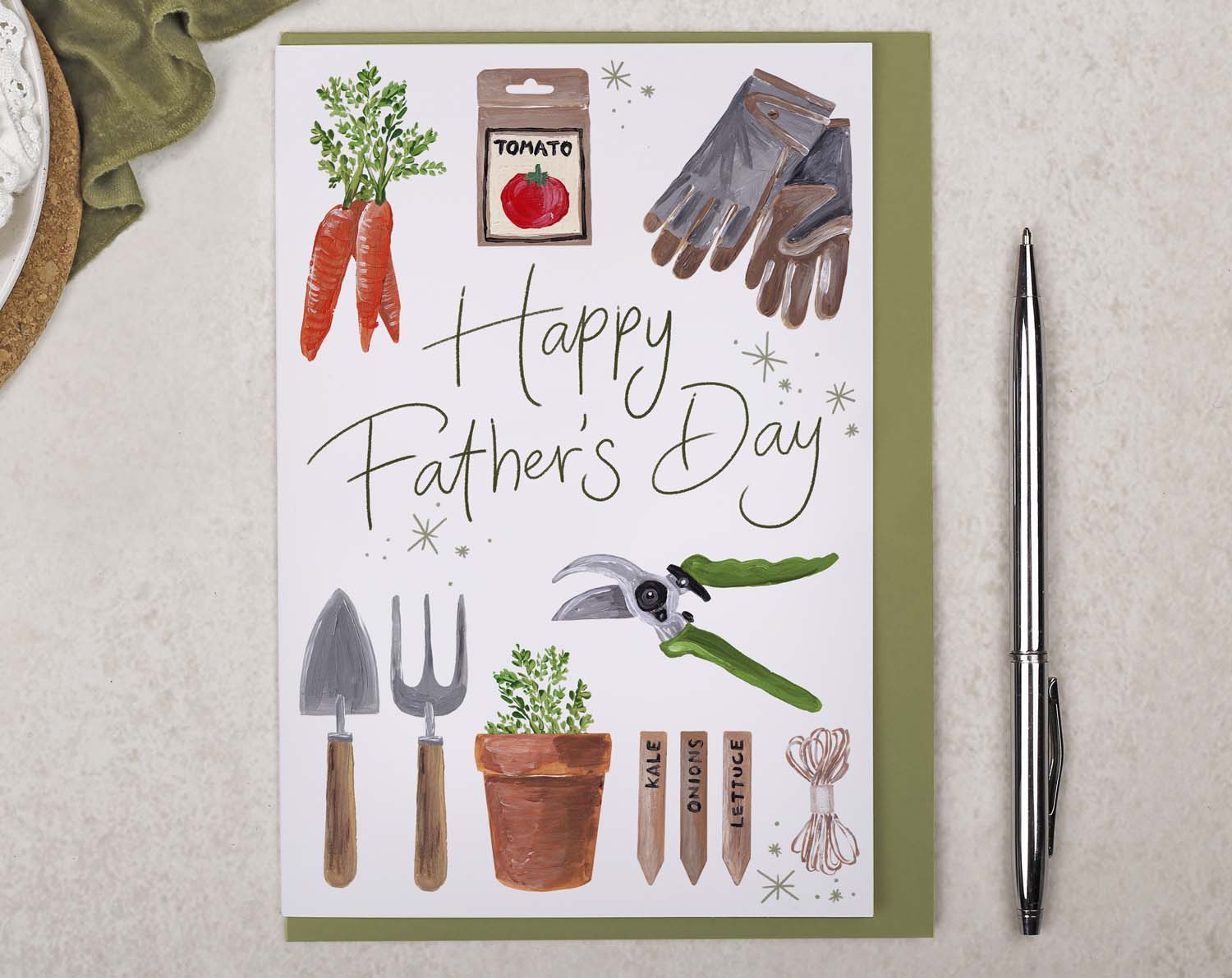 Vegetable Patch Father's Day Card. Greeting & Note Cards designed by Making Meadows