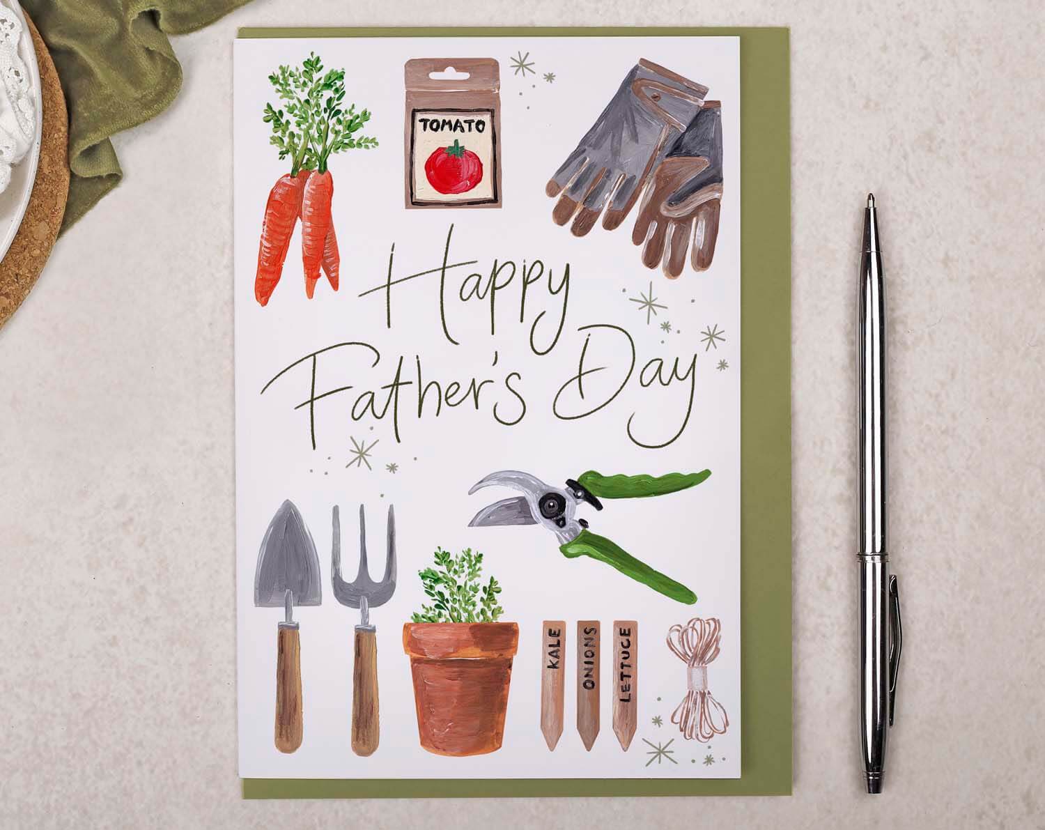 Vegetable Patch Father's Day Card. Greeting & Note Cards designed by Making Meadows