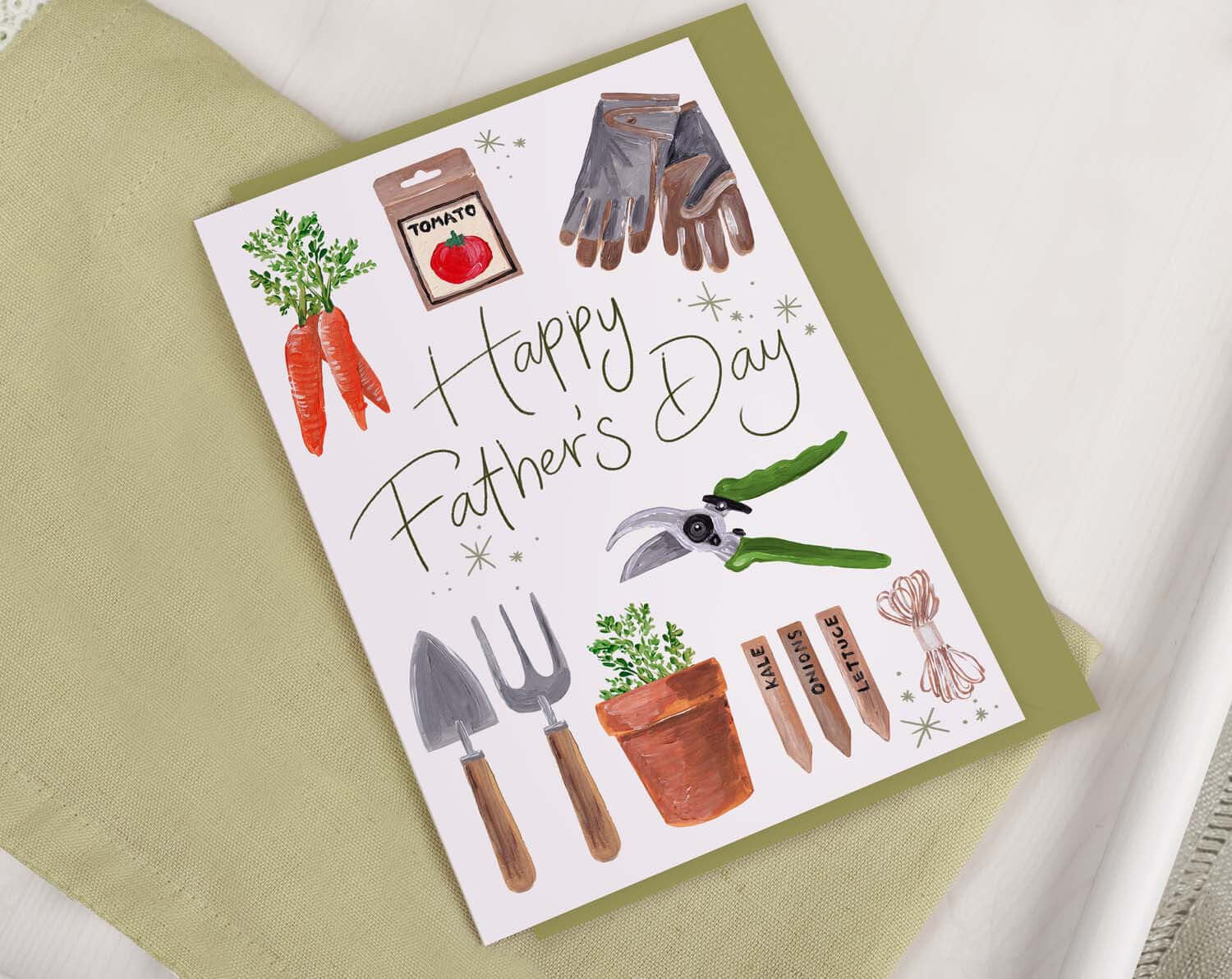 Vegetable Patch Father's Day Card. Greeting & Note Cards designed by Making Meadows