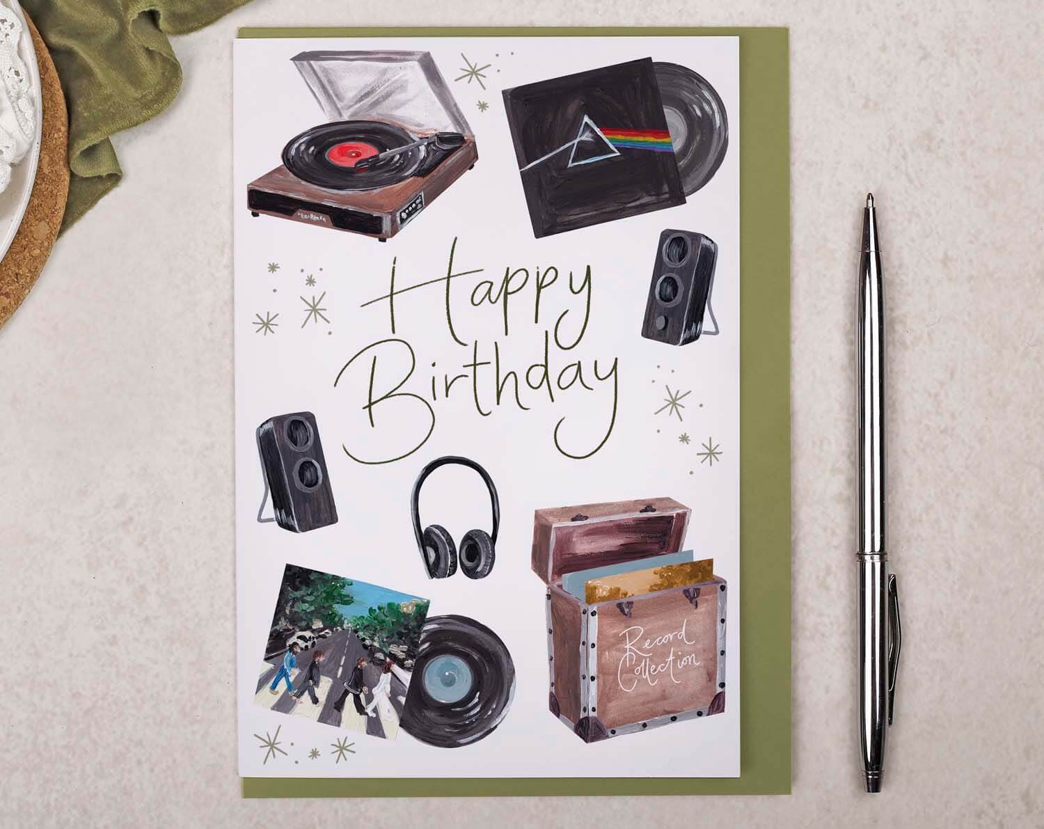 Vinyl Record Birthday Card. Greeting & Note Cards designed by Making Meadows
