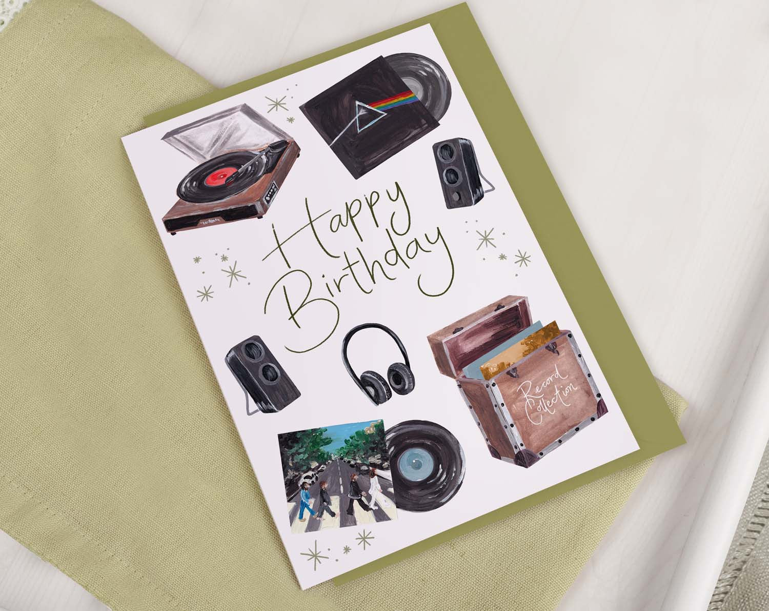 Vinyl Record Birthday Card. Greeting & Note Cards designed by Making Meadows