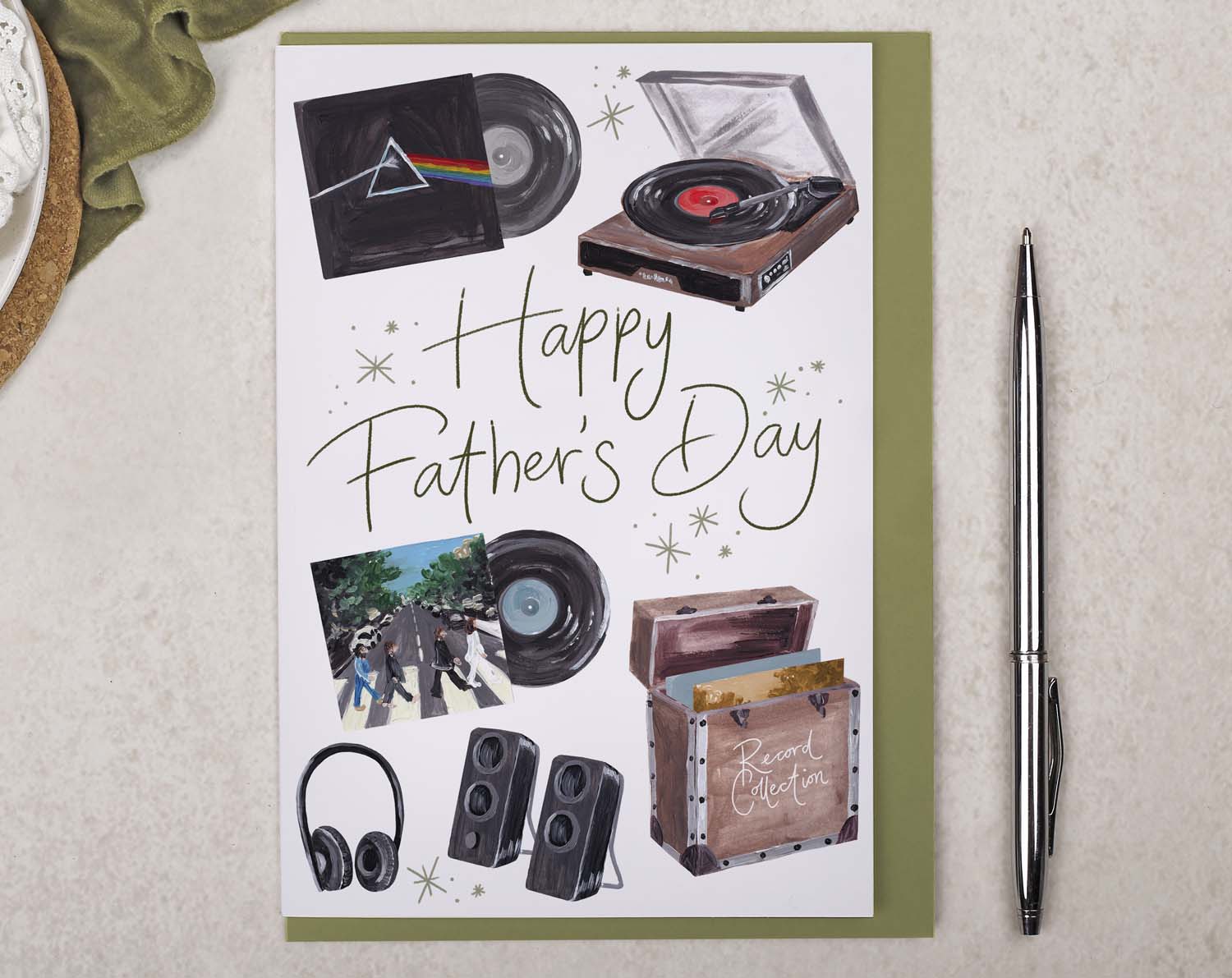 Vinyl Record Father's Day Card. Greeting & Note Cards designed by Making Meadows