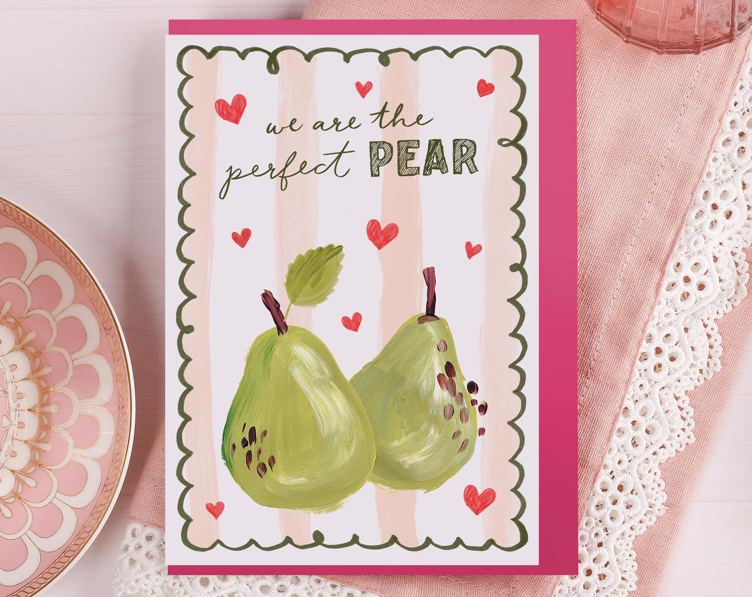 We Are The Perfect Pear Valentine Card. Greeting & Note Cards designed by Making Meadows