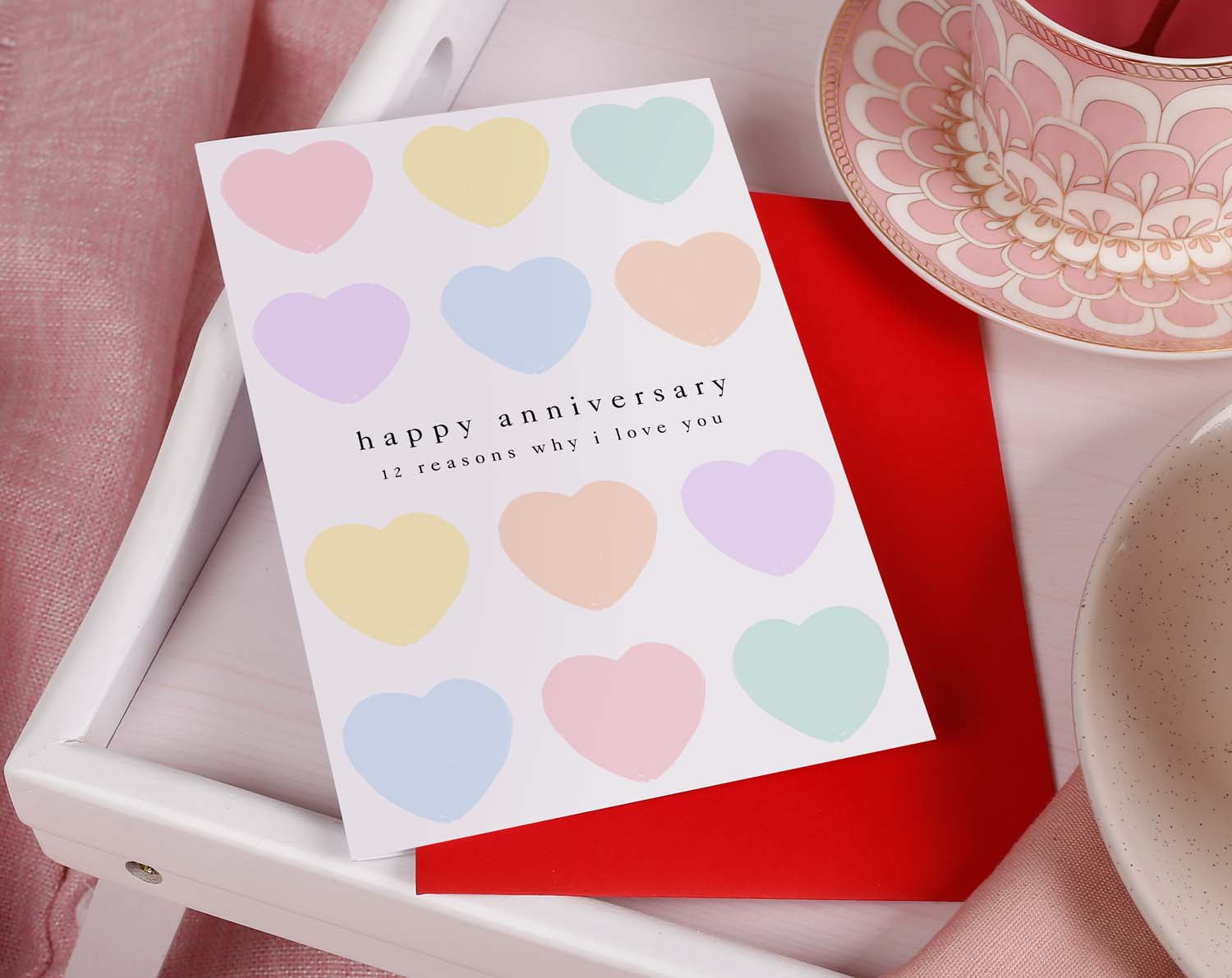 'Why I Love You' Fill In The Blanks Anniversary Card. Greeting & Note Cards designed by Making Meadows