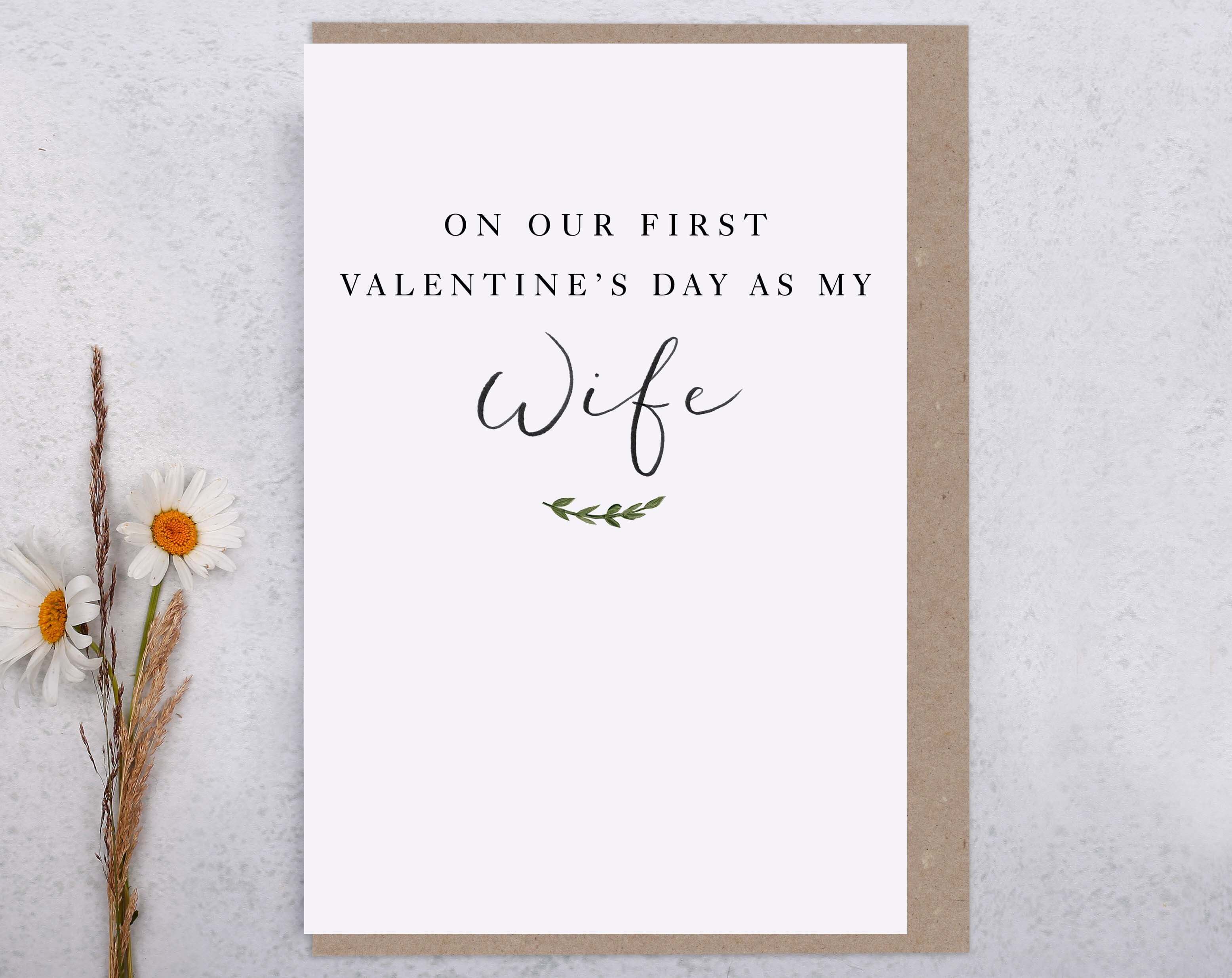 Wife 1st Valentine's Day Card. Greeting Cards designed by Making Meadows