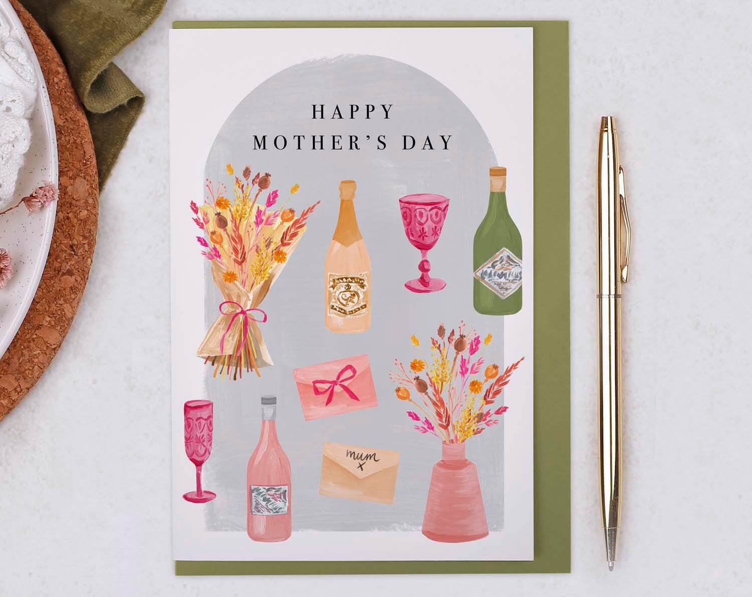 Wine Mother's Day Card. Greeting & Note Cards designed by Making Meadows