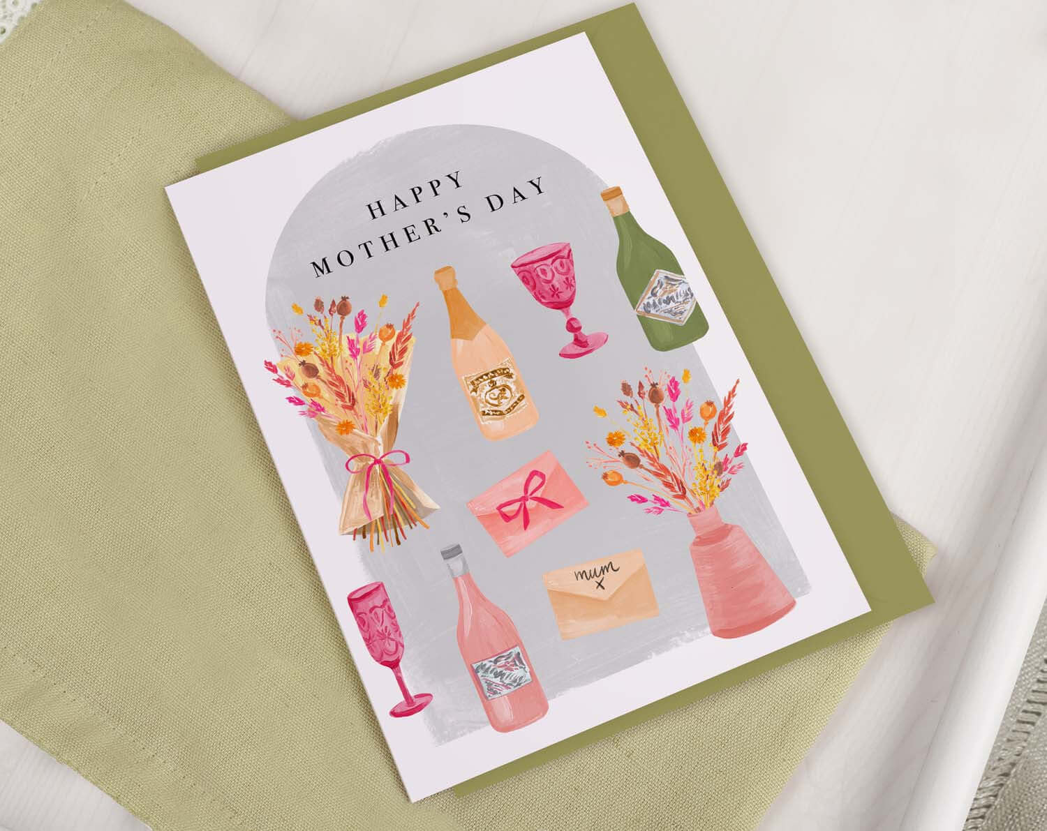 Wine Mother's Day Card. Greeting & Note Cards designed by Making Meadows