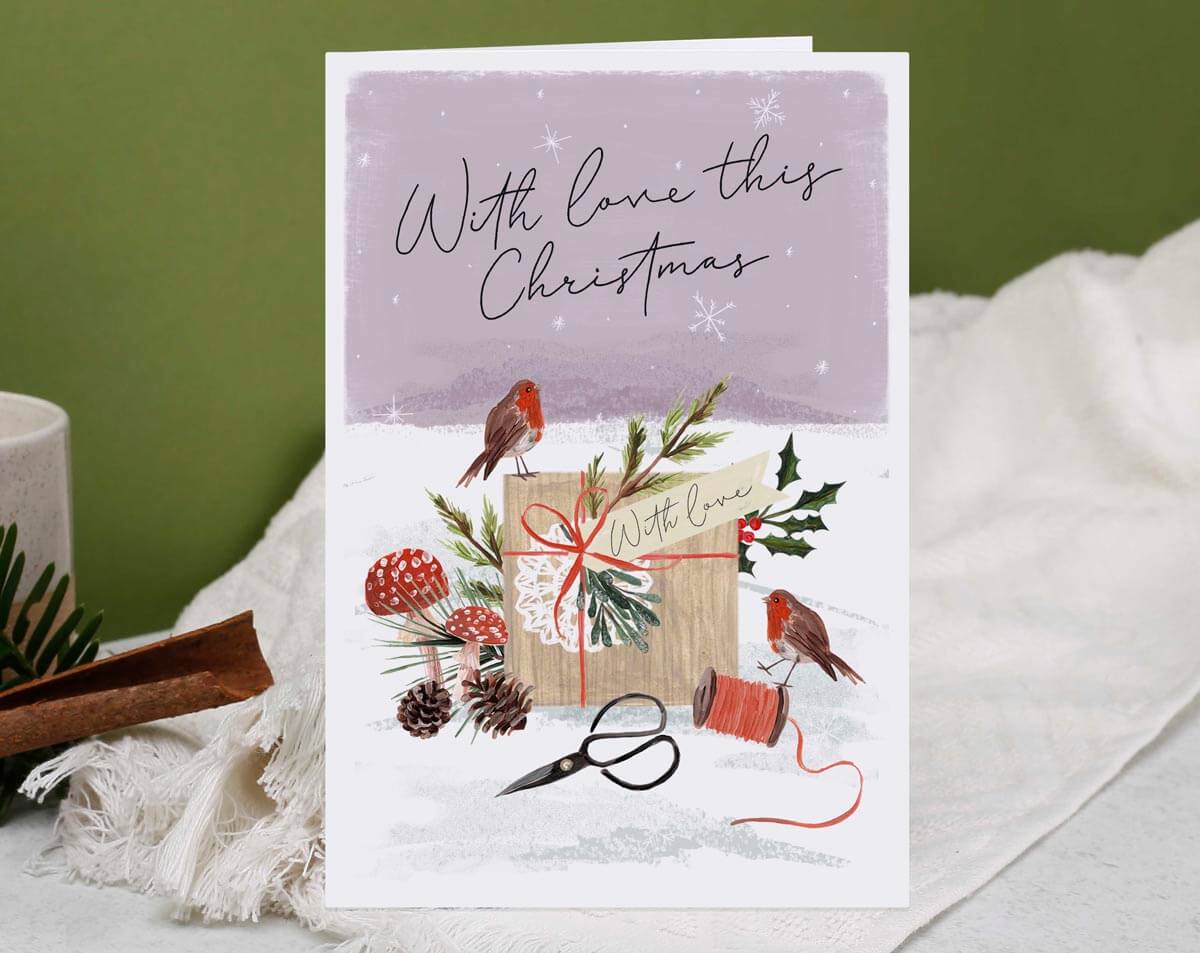 With Love This Christmas Card. Greeting & Note Cards designed by Making Meadows