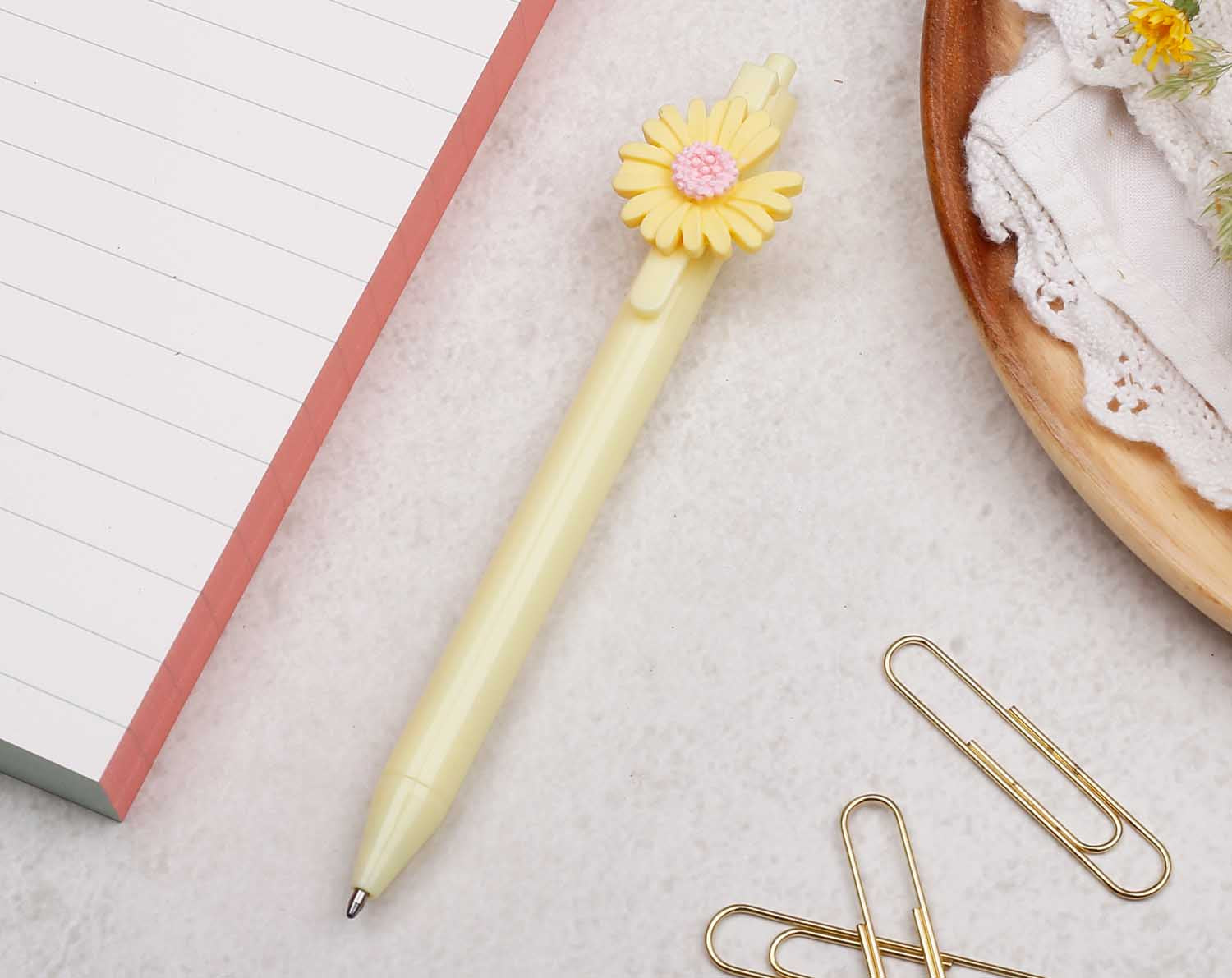Yellow Daisy Ballpoint Pen. Pens designed by Making Meadows