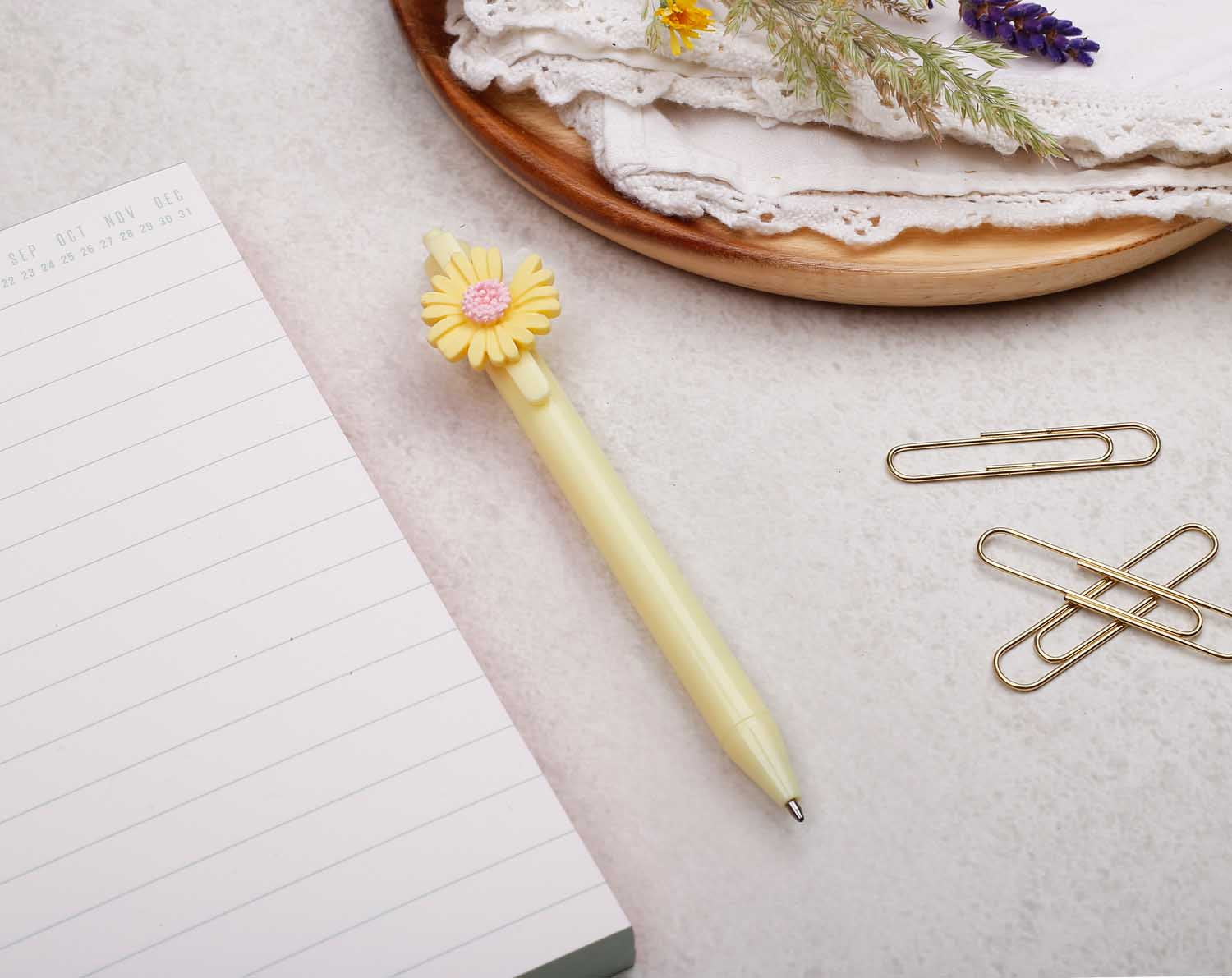 Yellow Daisy Ballpoint Pen. Pens designed by Making Meadows