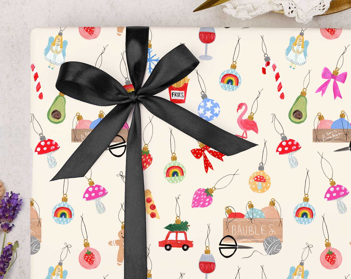 Advent Beige Wrapping Paper