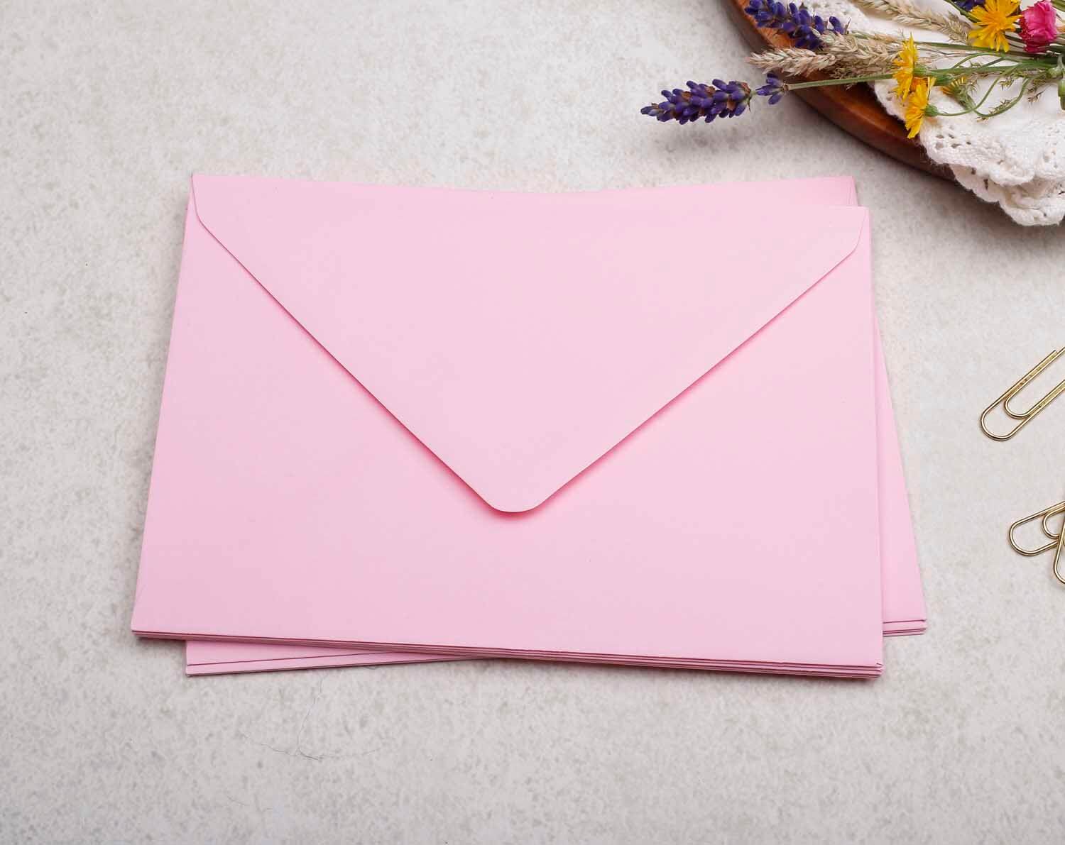 125 x 175mm Baby Pink Envelopes. Envelopes designed by Making Meadows